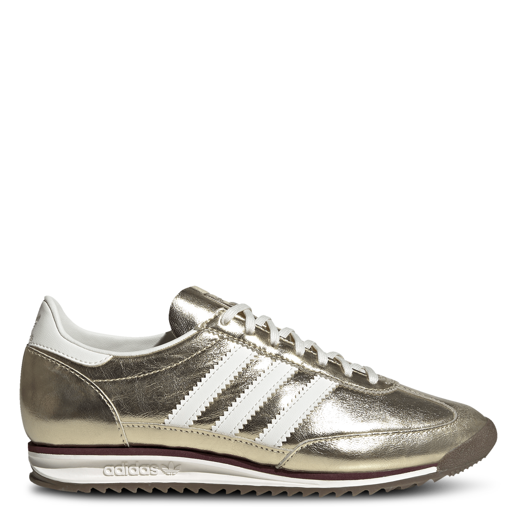 Contrasting leather-effect low-top sneakers ADIDAS Golden