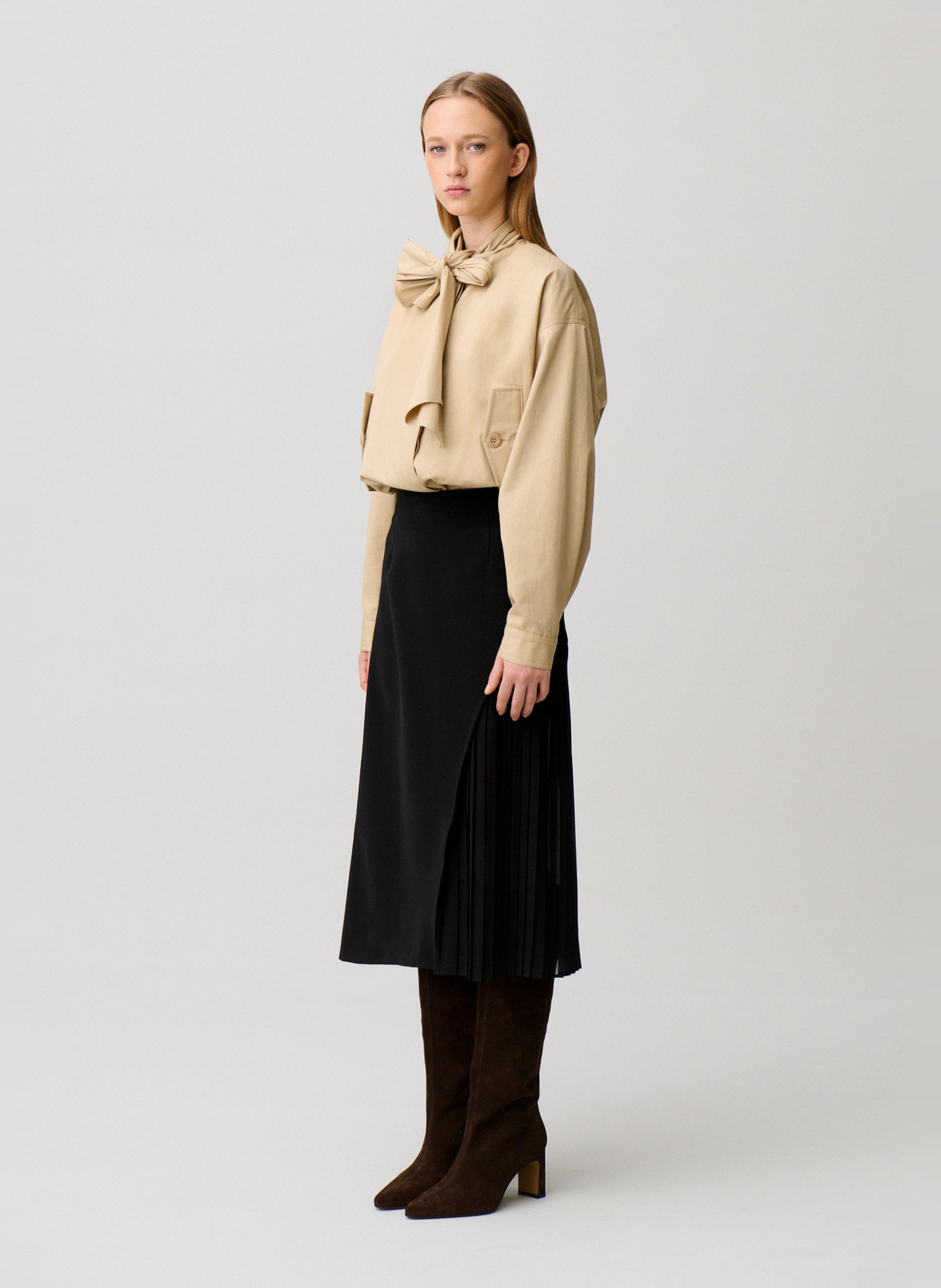 Jupe midi plissée CLAUDIE PIERLOT Noir