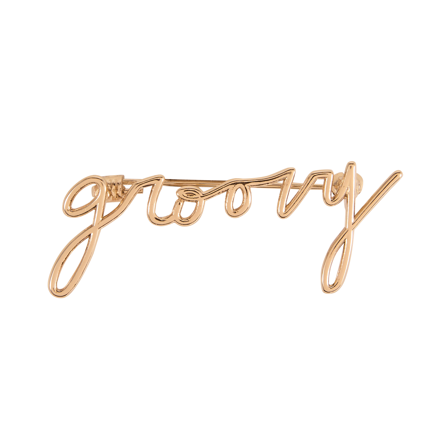 Groovy wire brooch DES PETITS HAUTS Golden