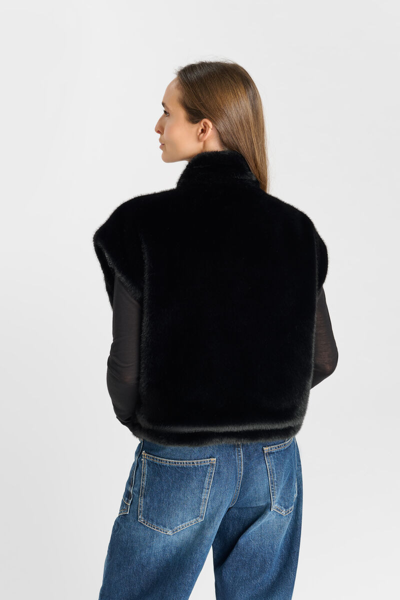 Sleeveless jacket LE TEMPS DES CERISES Black