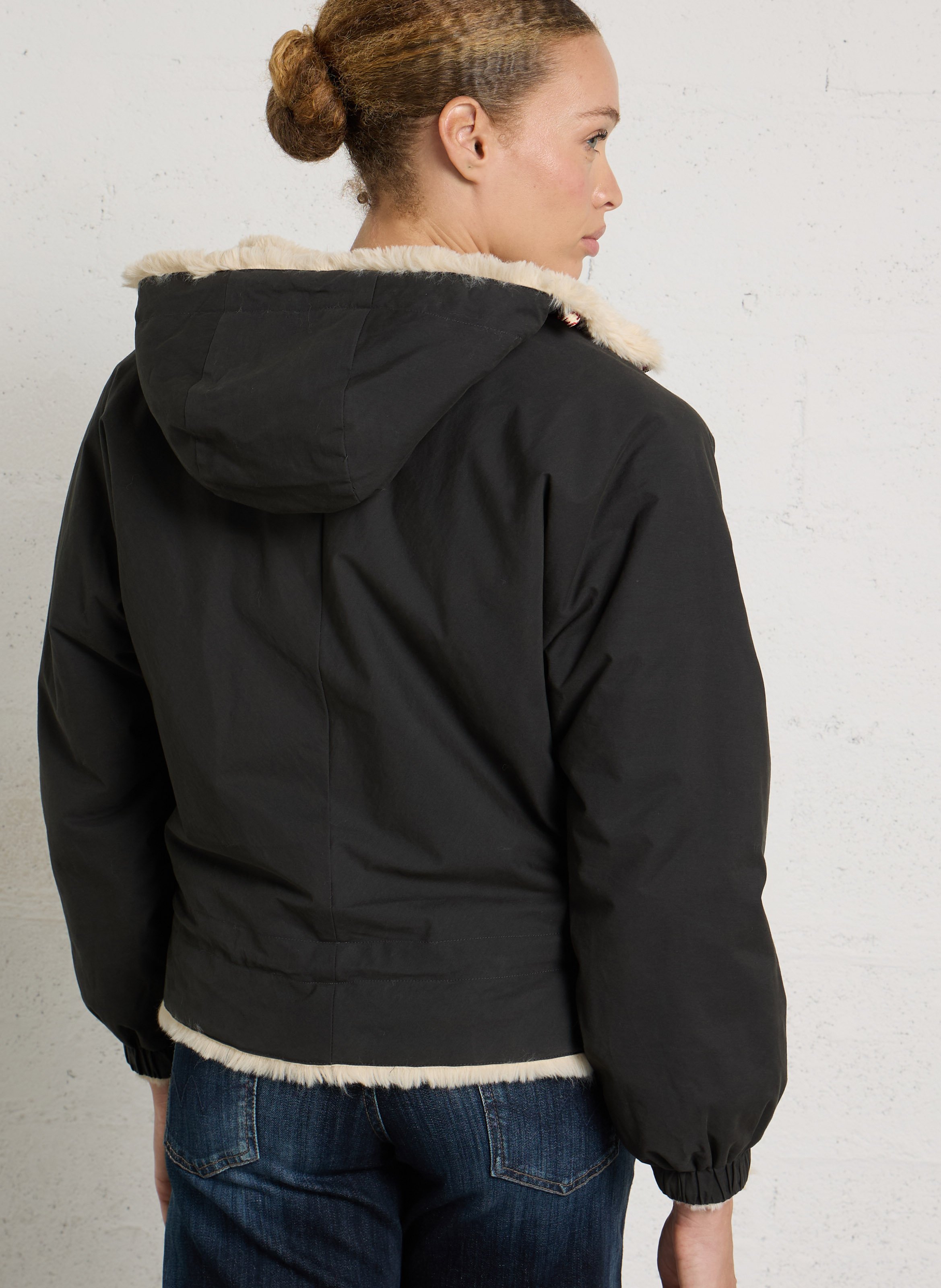 Reversible jacket with high neck BELLEROSE Black