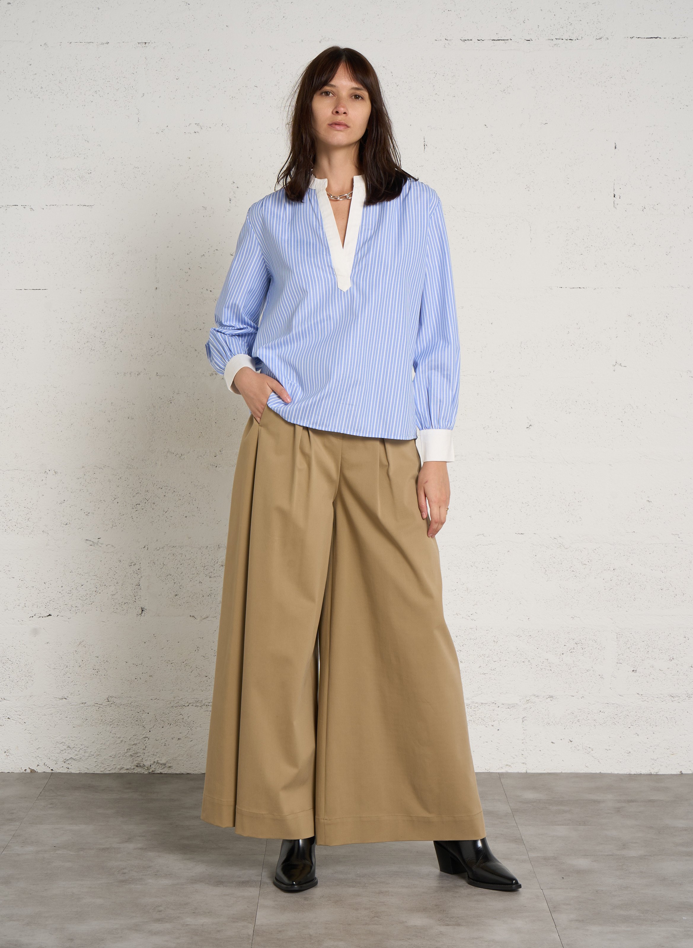 Blouse met tuniekhals MAISON 123 Paars