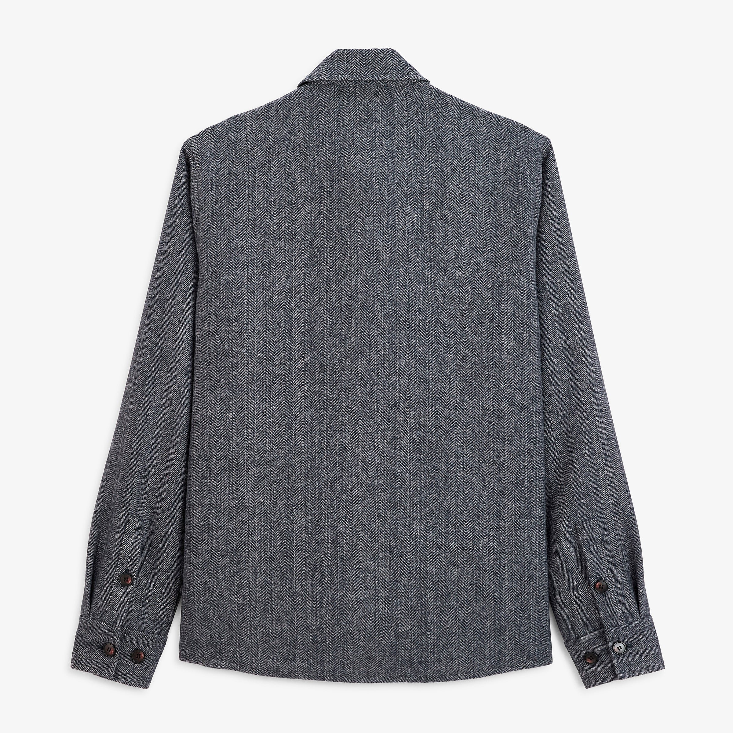 Navy blue chevron TRAP overshirt SERGE BLANCO Blue