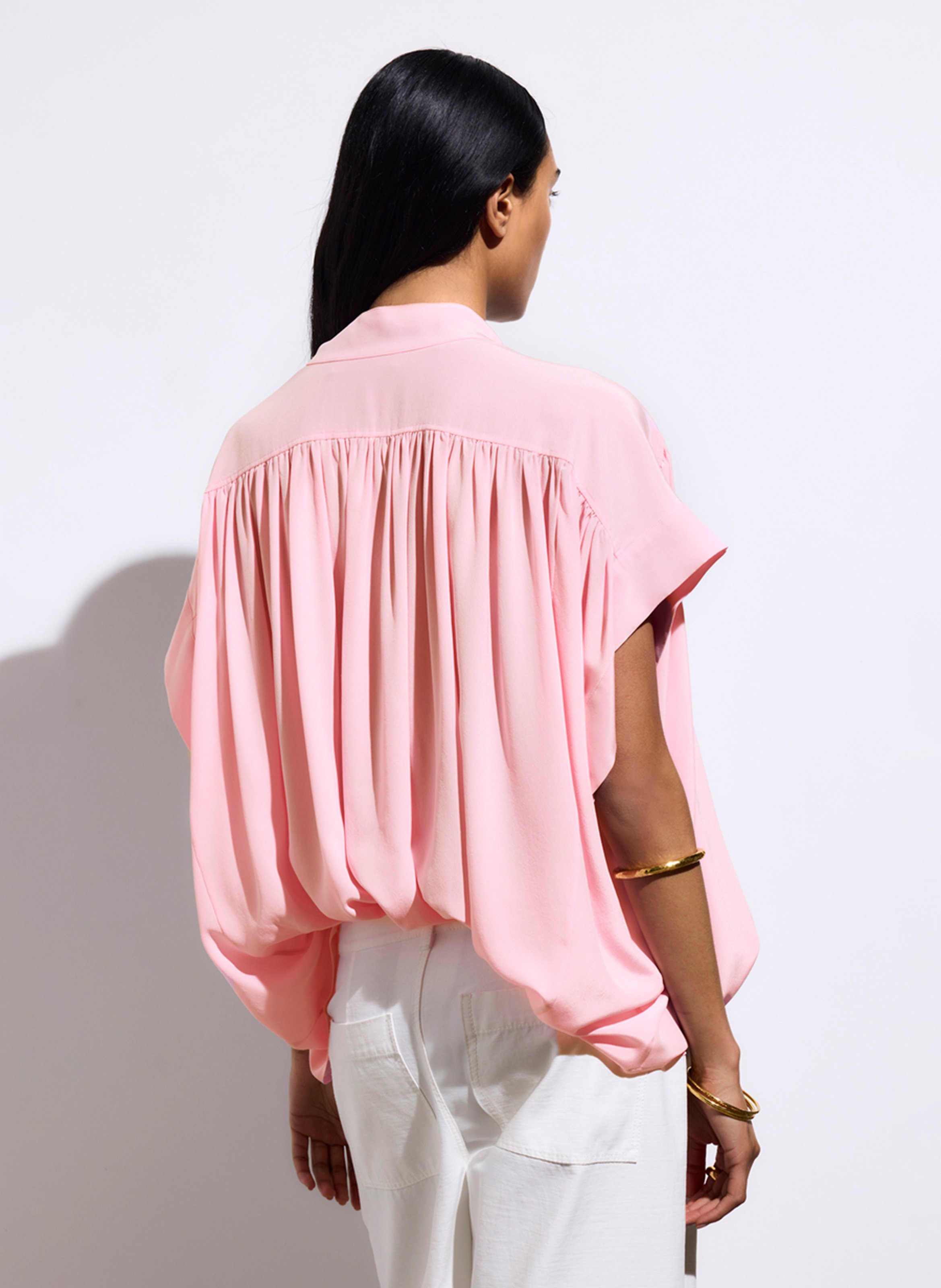 Flowy silk blouse VANESSA BRUNO Pink