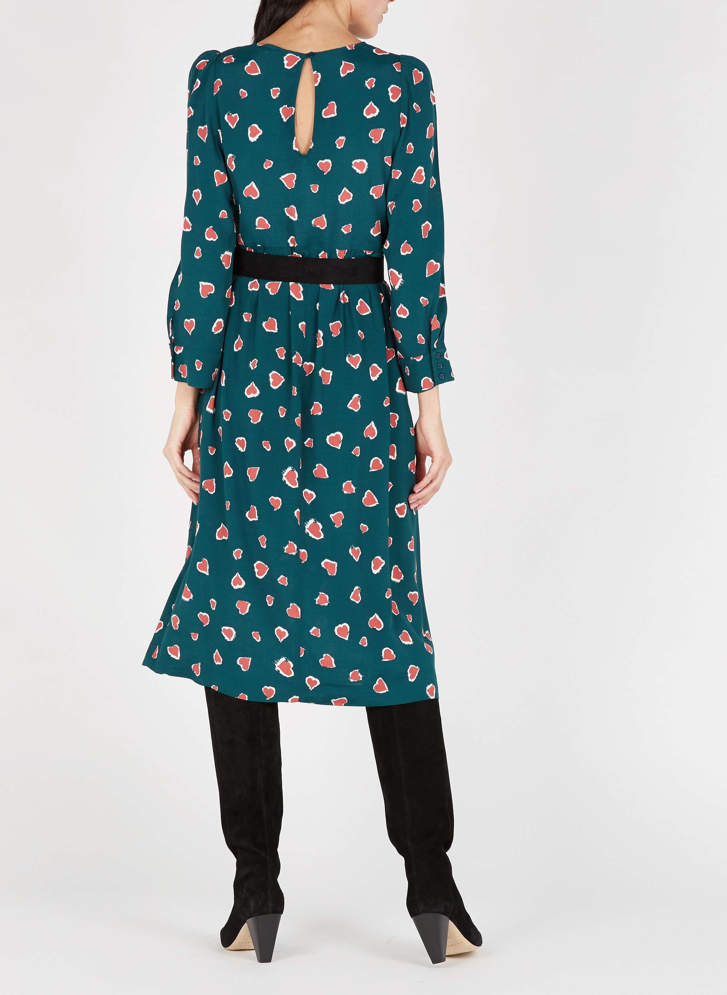 Leren riem met gesp BA&SH Zwart