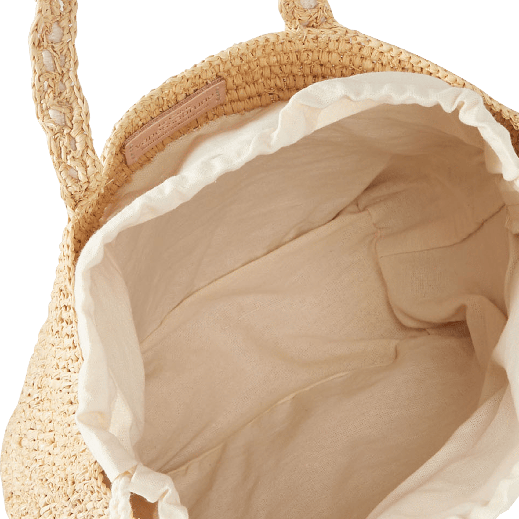 Cabas à sequins en raphia VANESSA BRUNO Doré