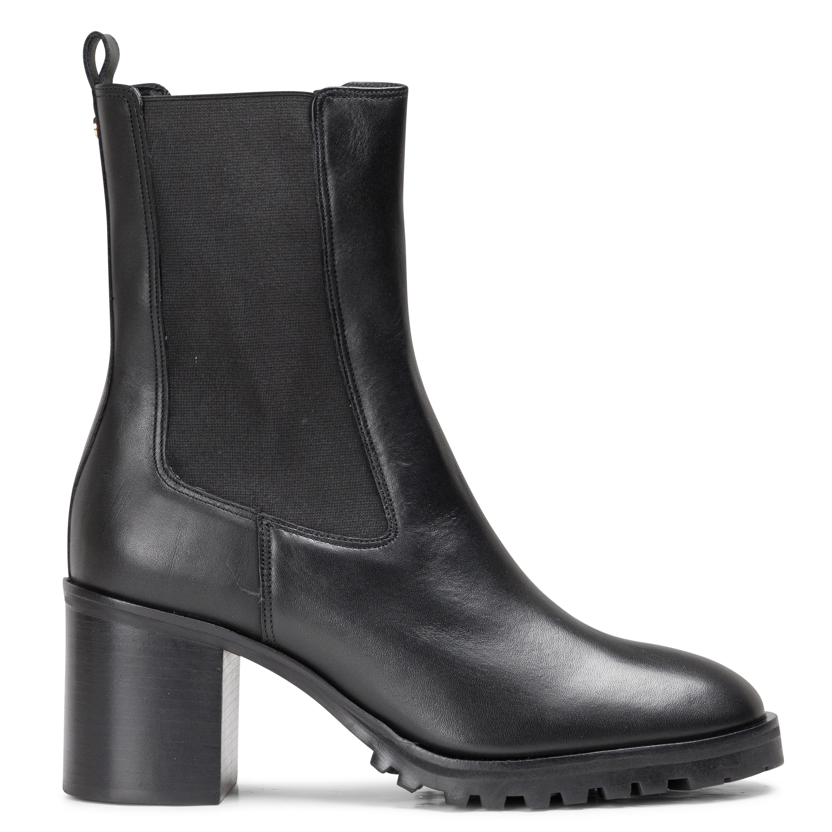 Smooth leather mid-calf boots COSMOPARIS Black