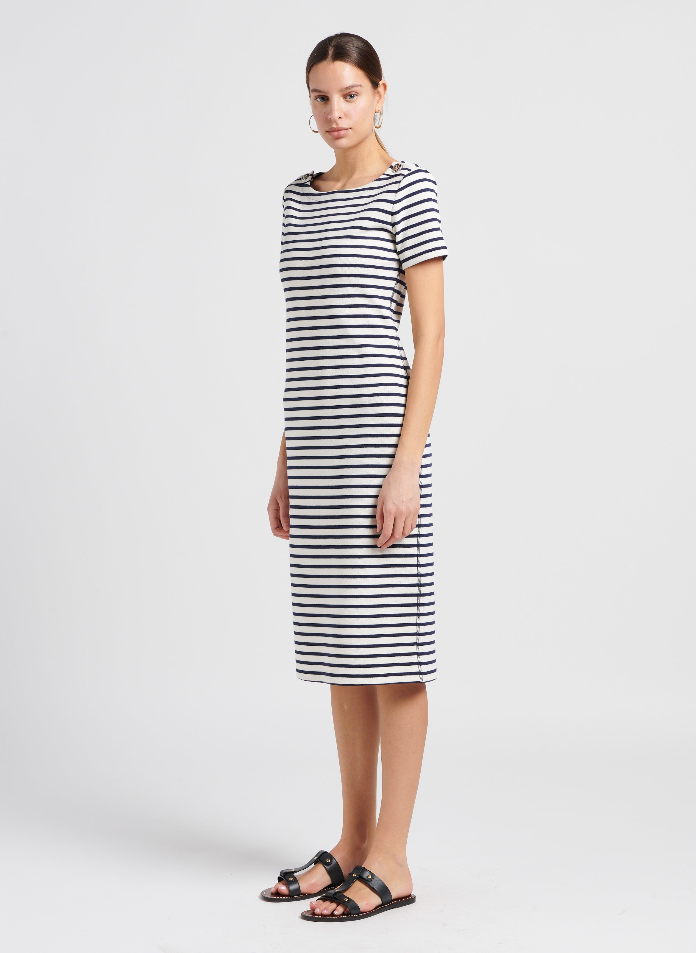 Striped midi dress MAX&Co. Black