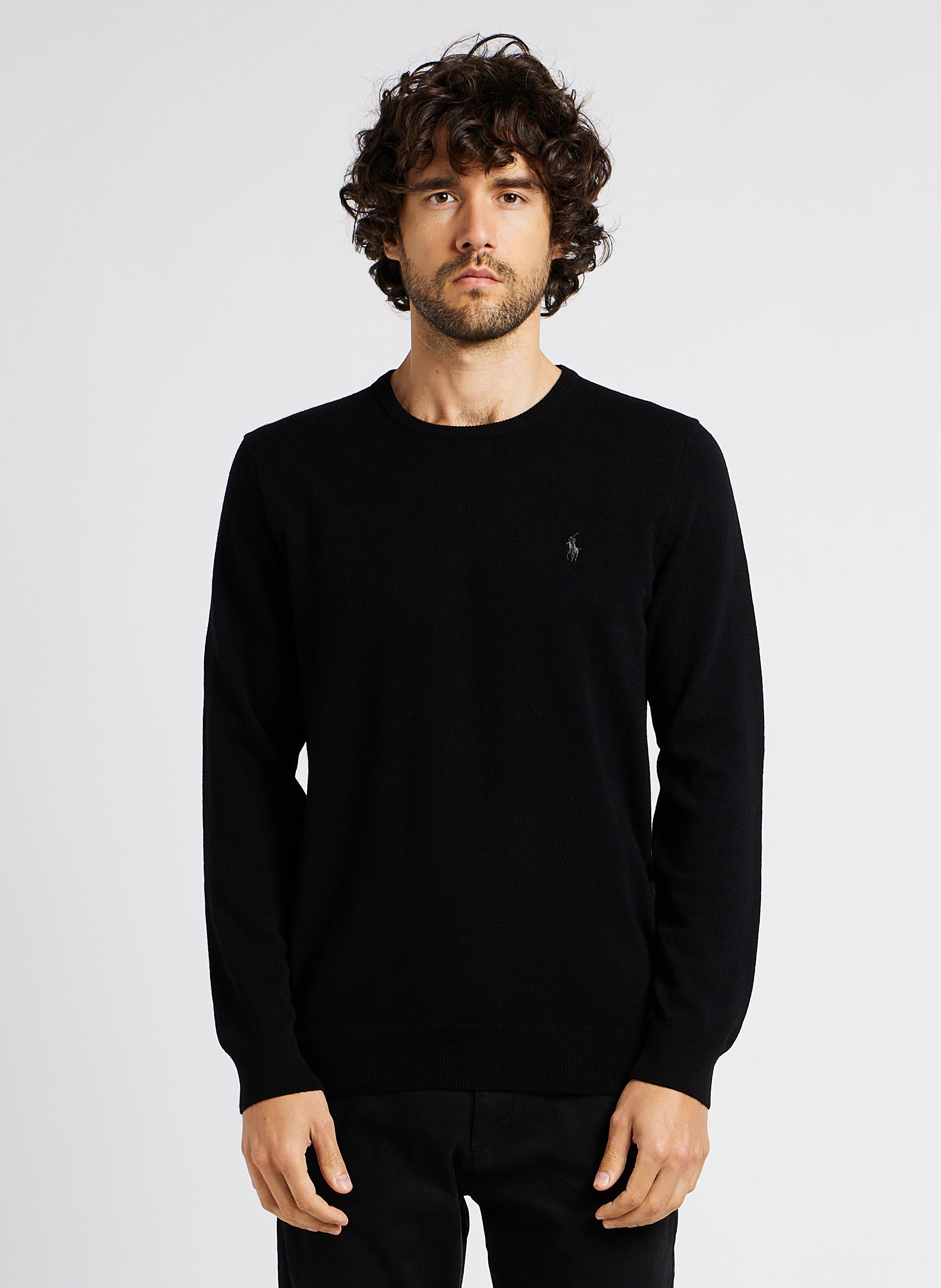 Black Round neck wool jumper