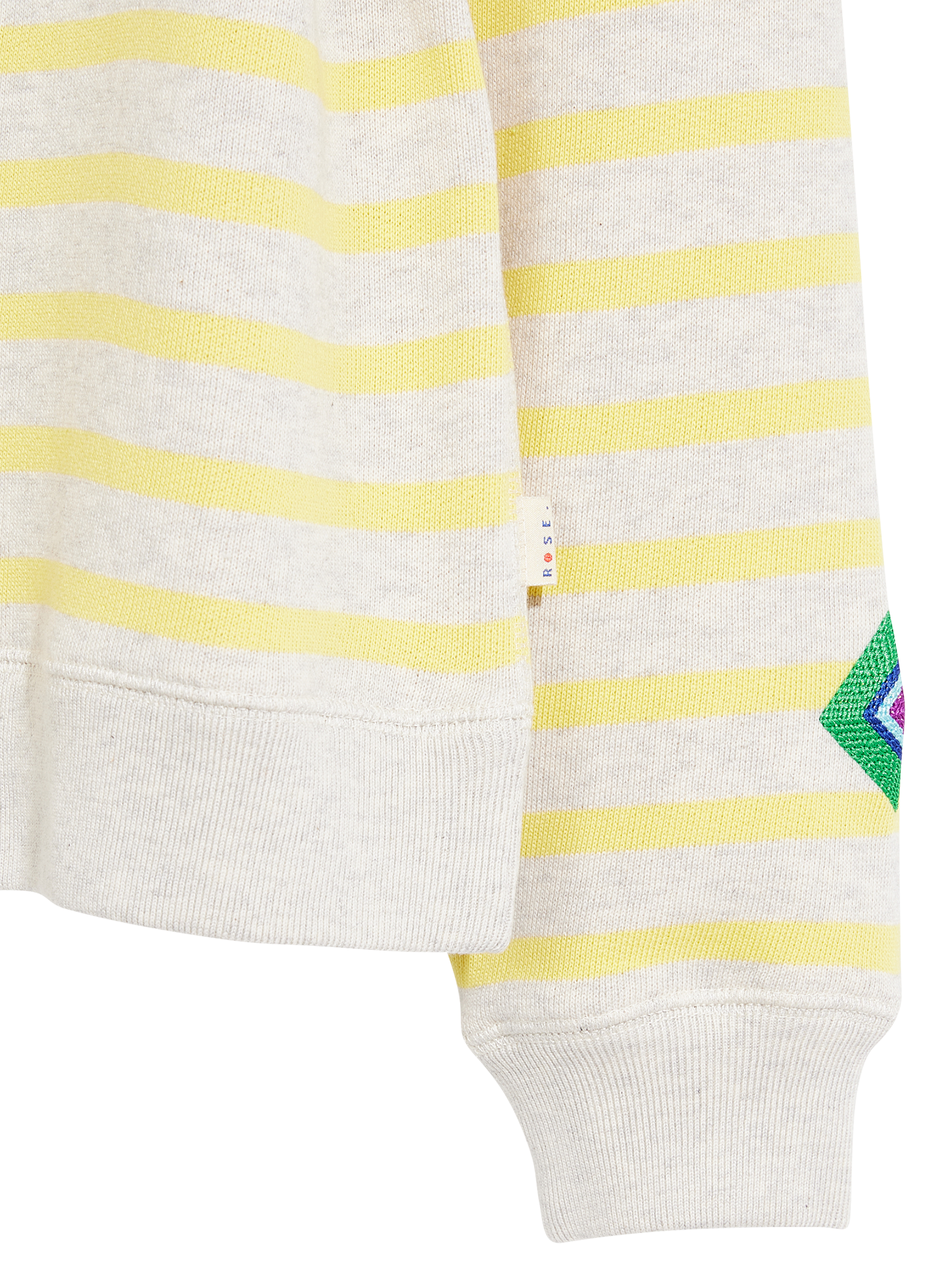 Embroidered cotton-blend round-neck sweatshirt BELLEROSE Stripes
