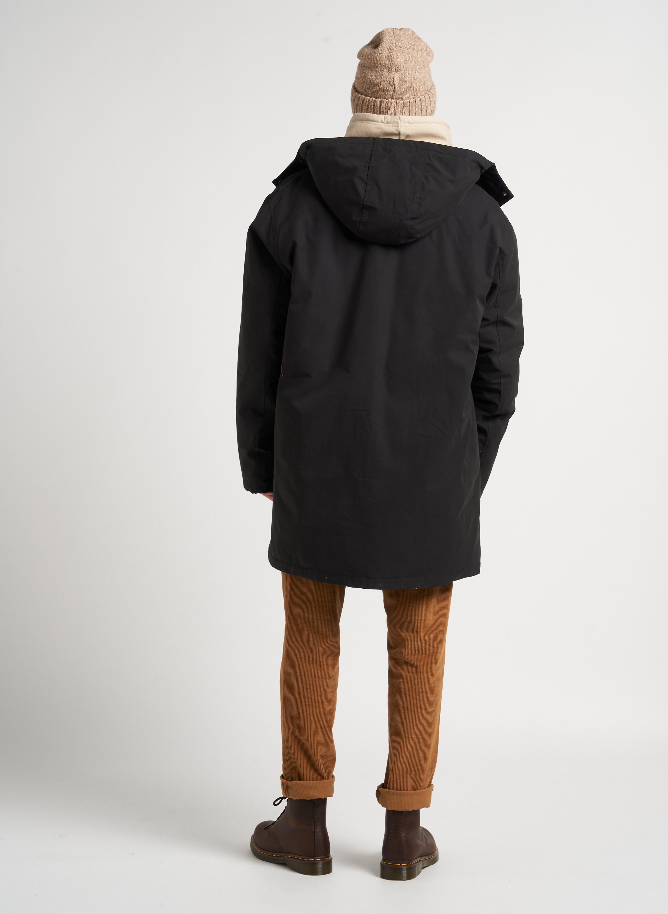 Jasje met klassieke kraag en capuchon | katoenblend EDWIN Zwart