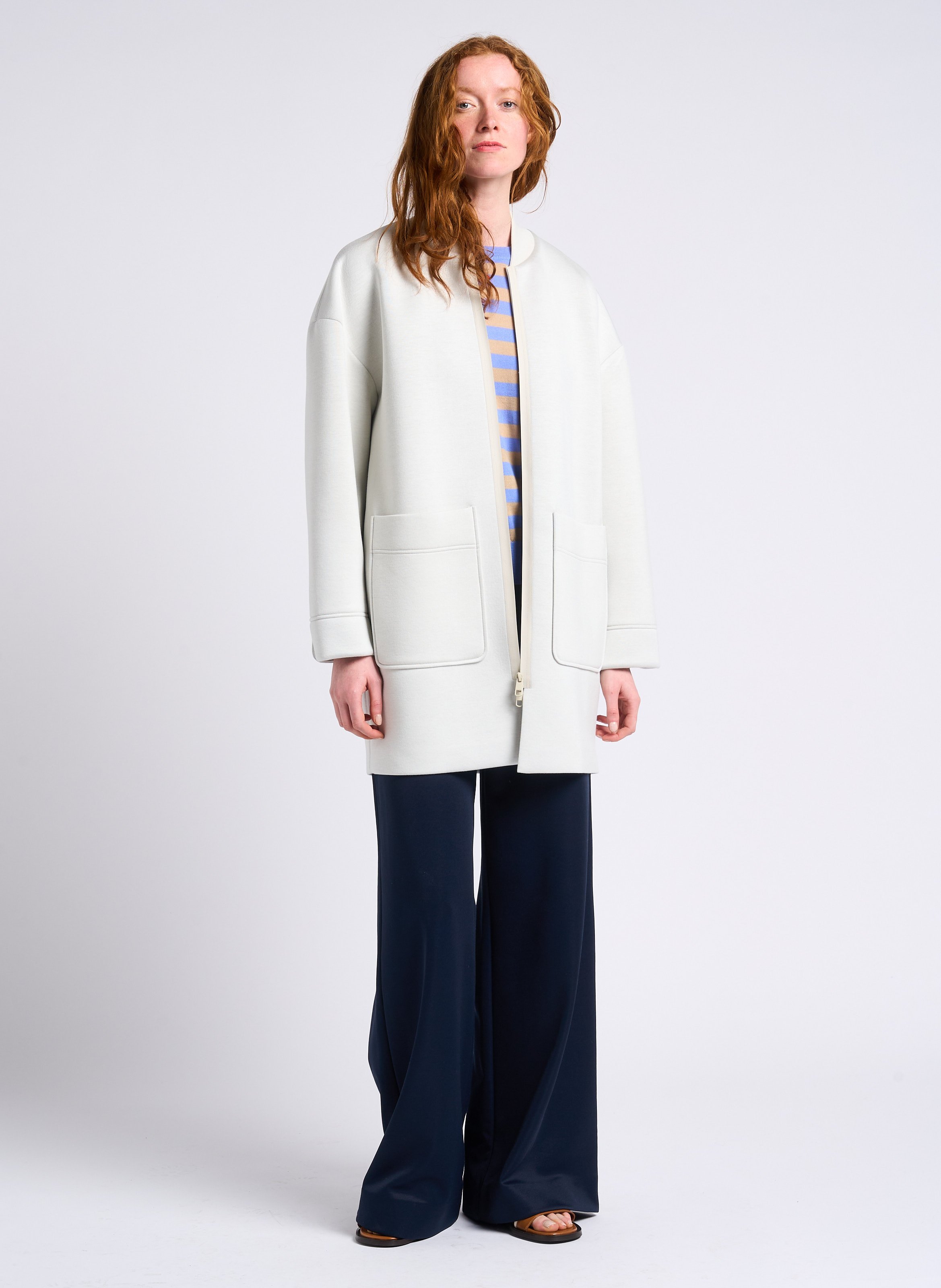 Veste droite col teddy MAX&Co. Blanc