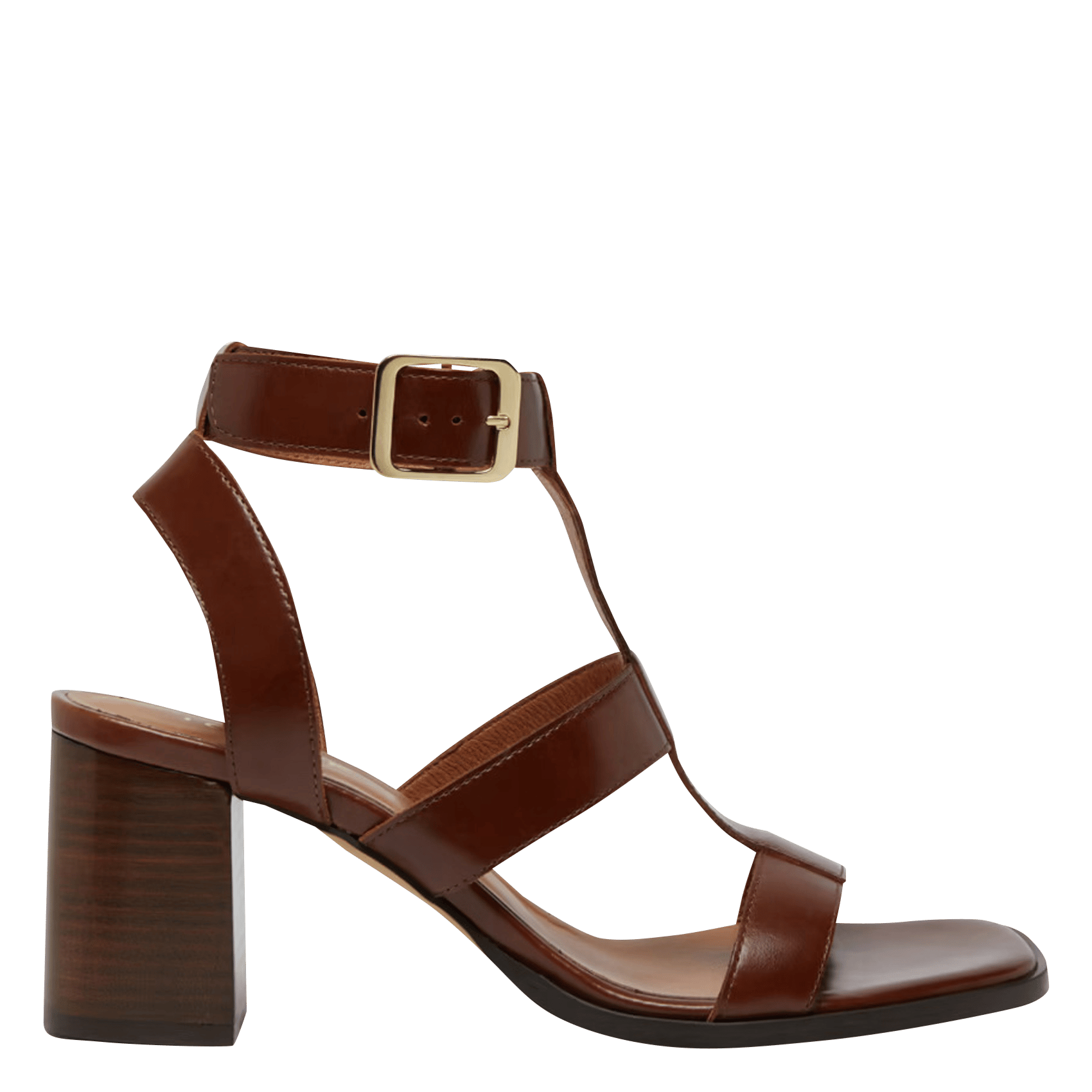 Sandales à talons en cuir JONAK Marron