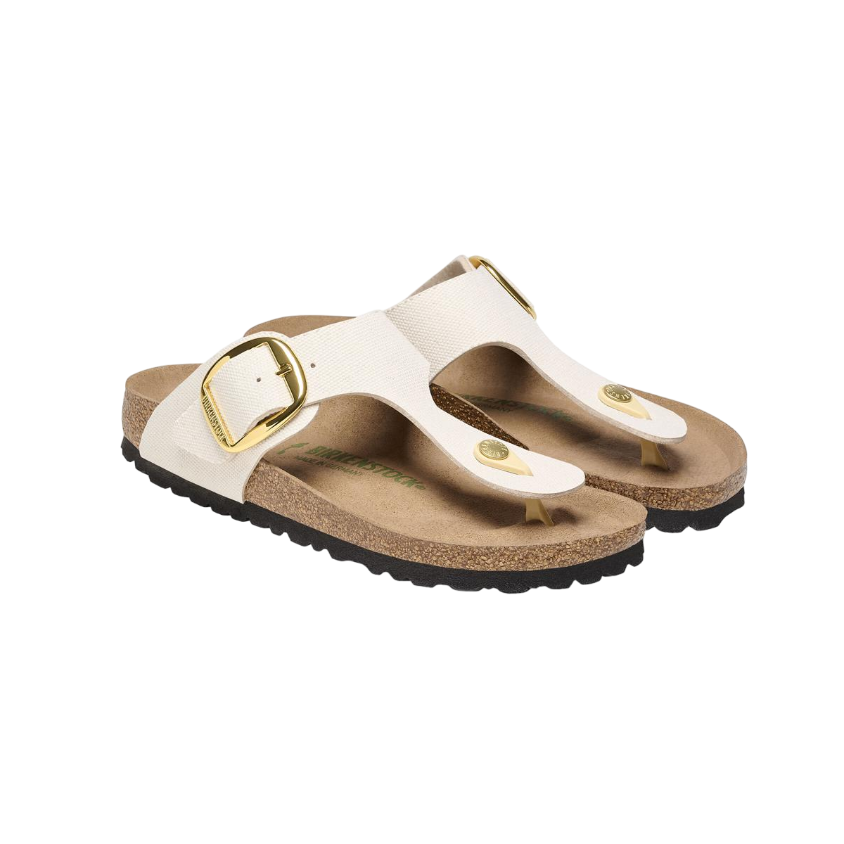 Faux leather sandals BIRKENSTOCK White