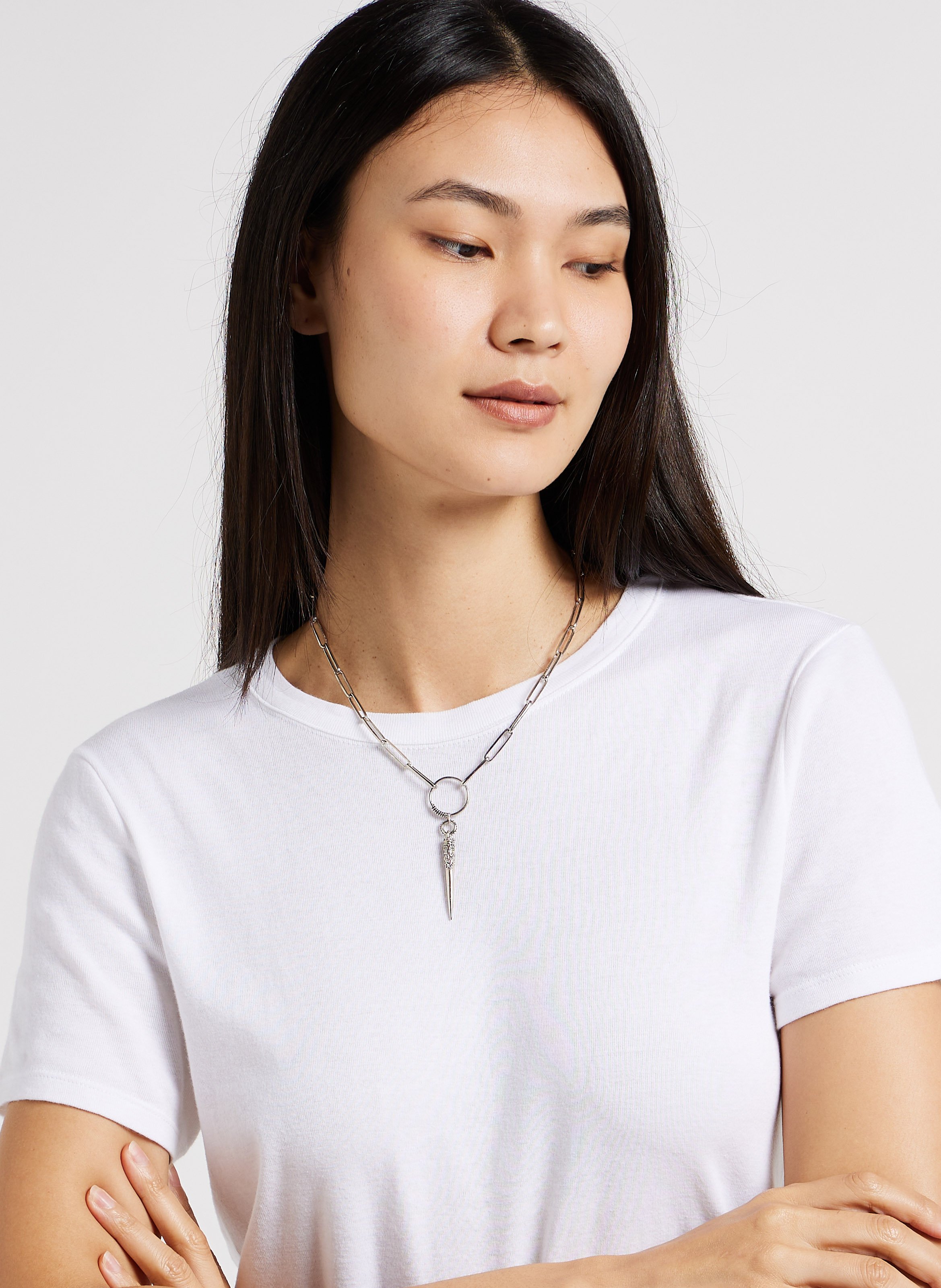 Collier en chaîne avec pendentif BA&SH Argent