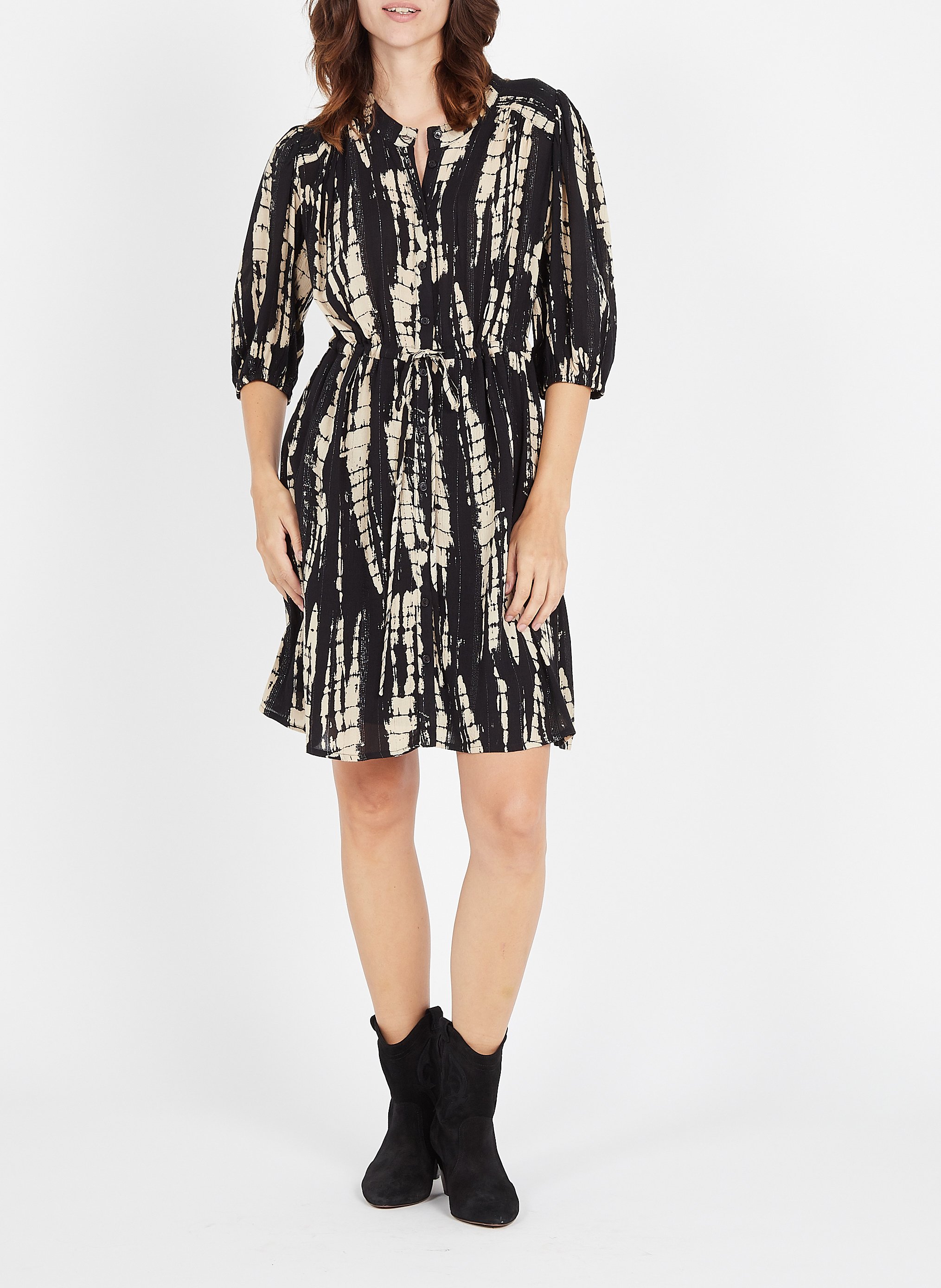 Bottines en cuir de vachette  BA&SH Noir