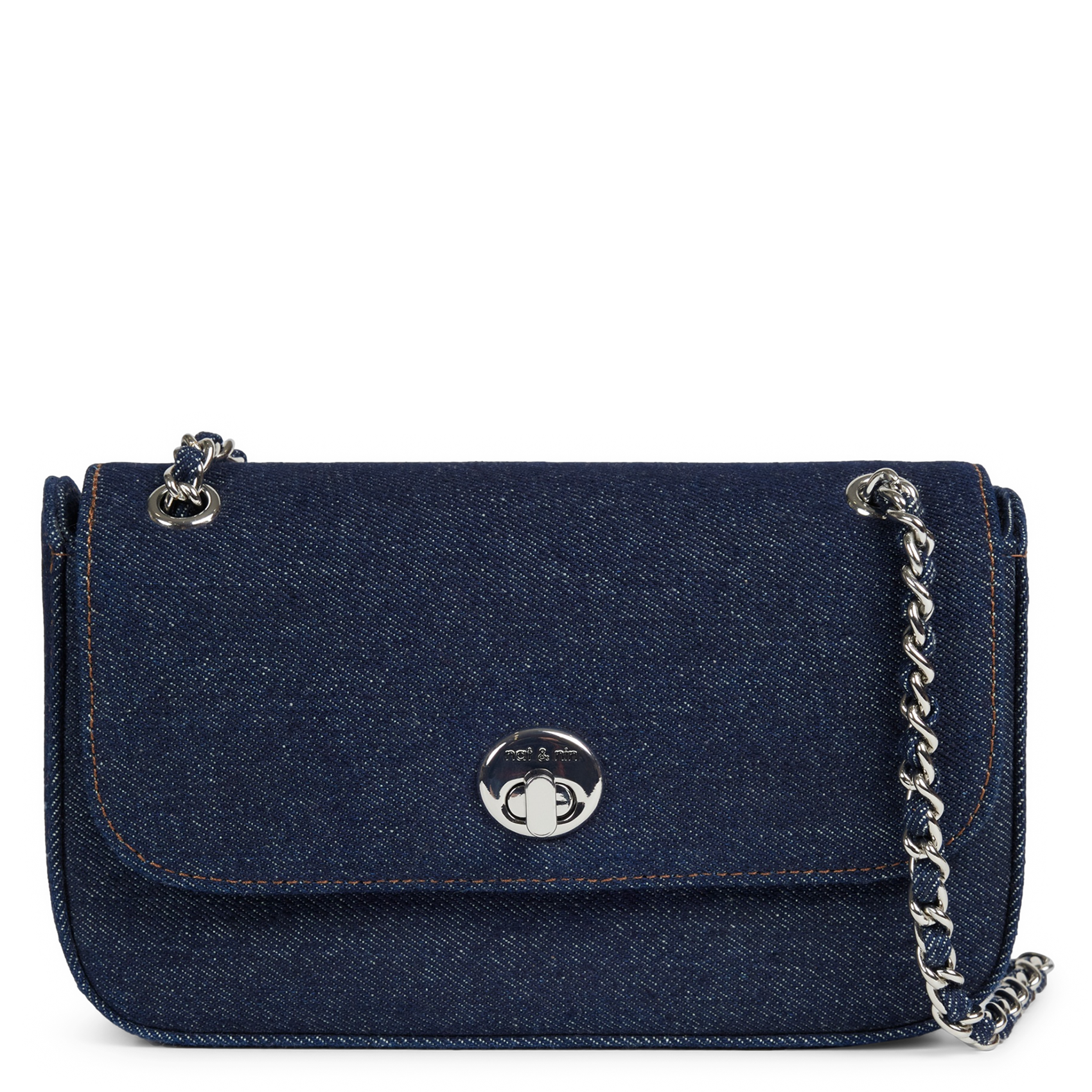 Sac porté épaule en coton NAT & NIN Bleu