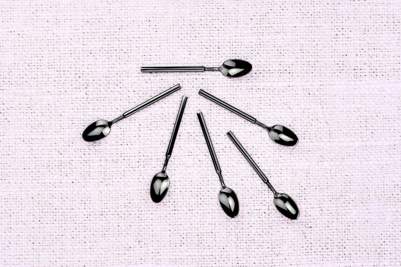 Viggo - black set of 6 teaspoons BJORN Black