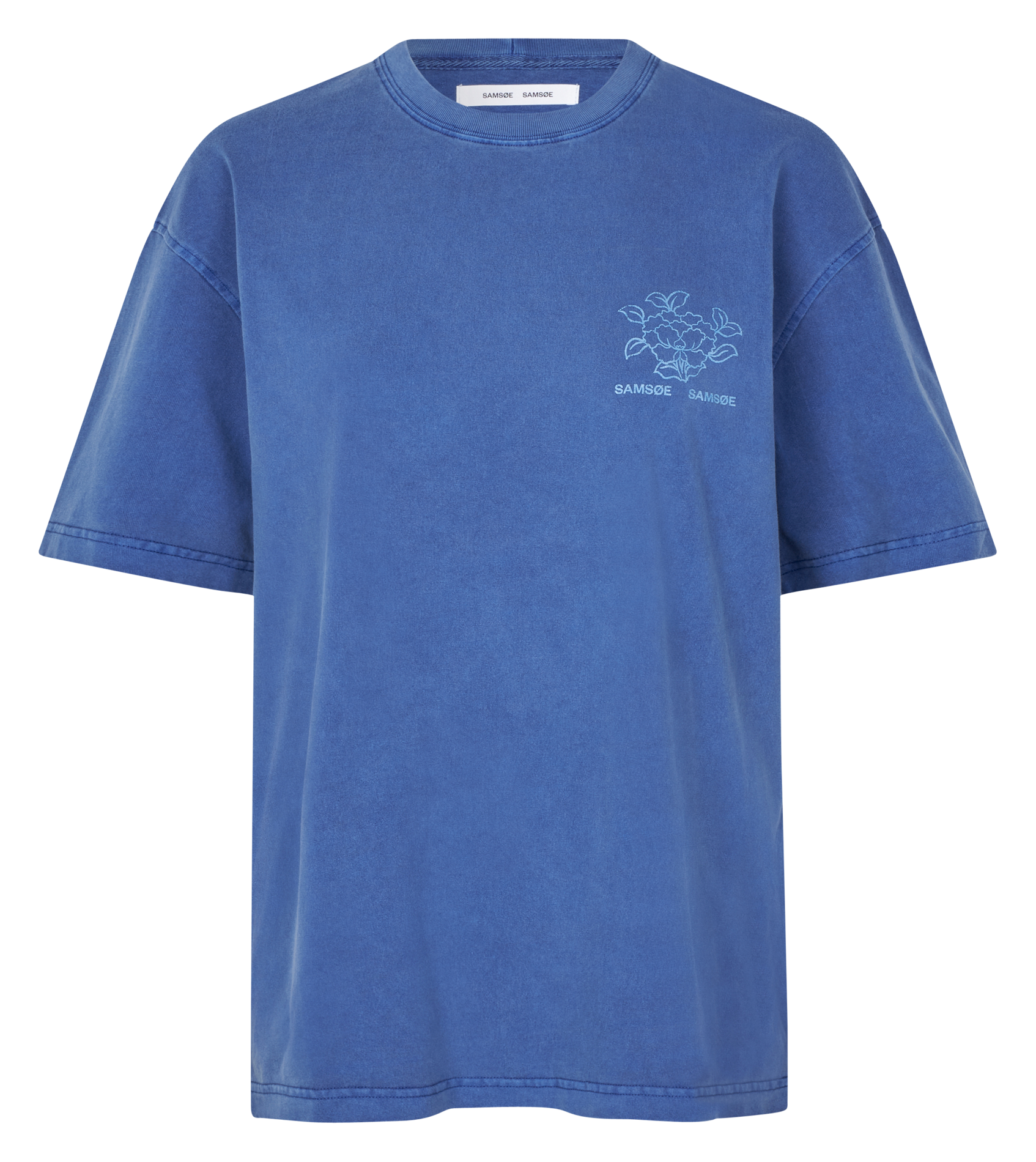 Short-sleeved printed cotton T-shirt SAMSOE SAMSOE White