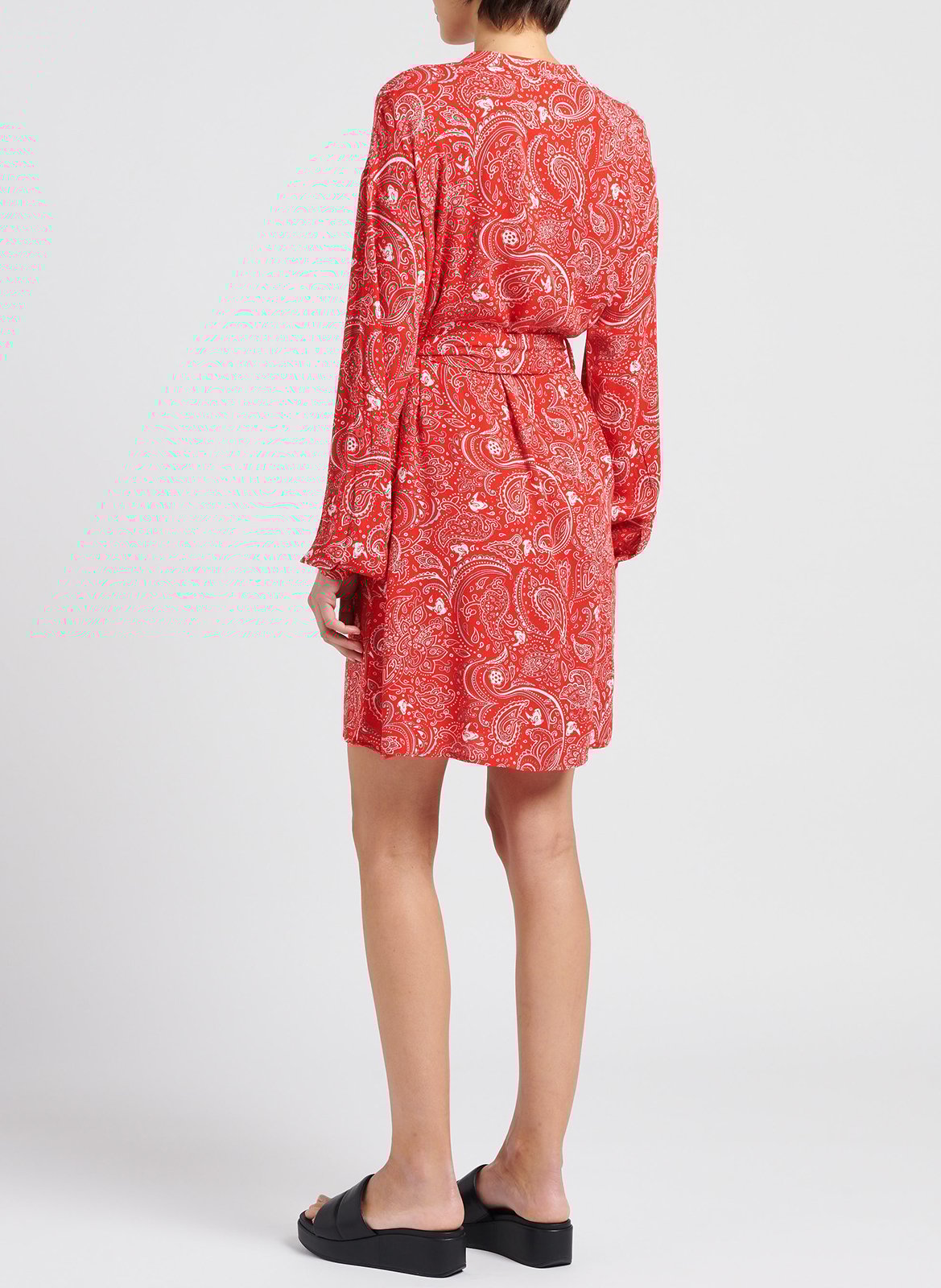 Robe chemise droite imprimée VILA Rouge