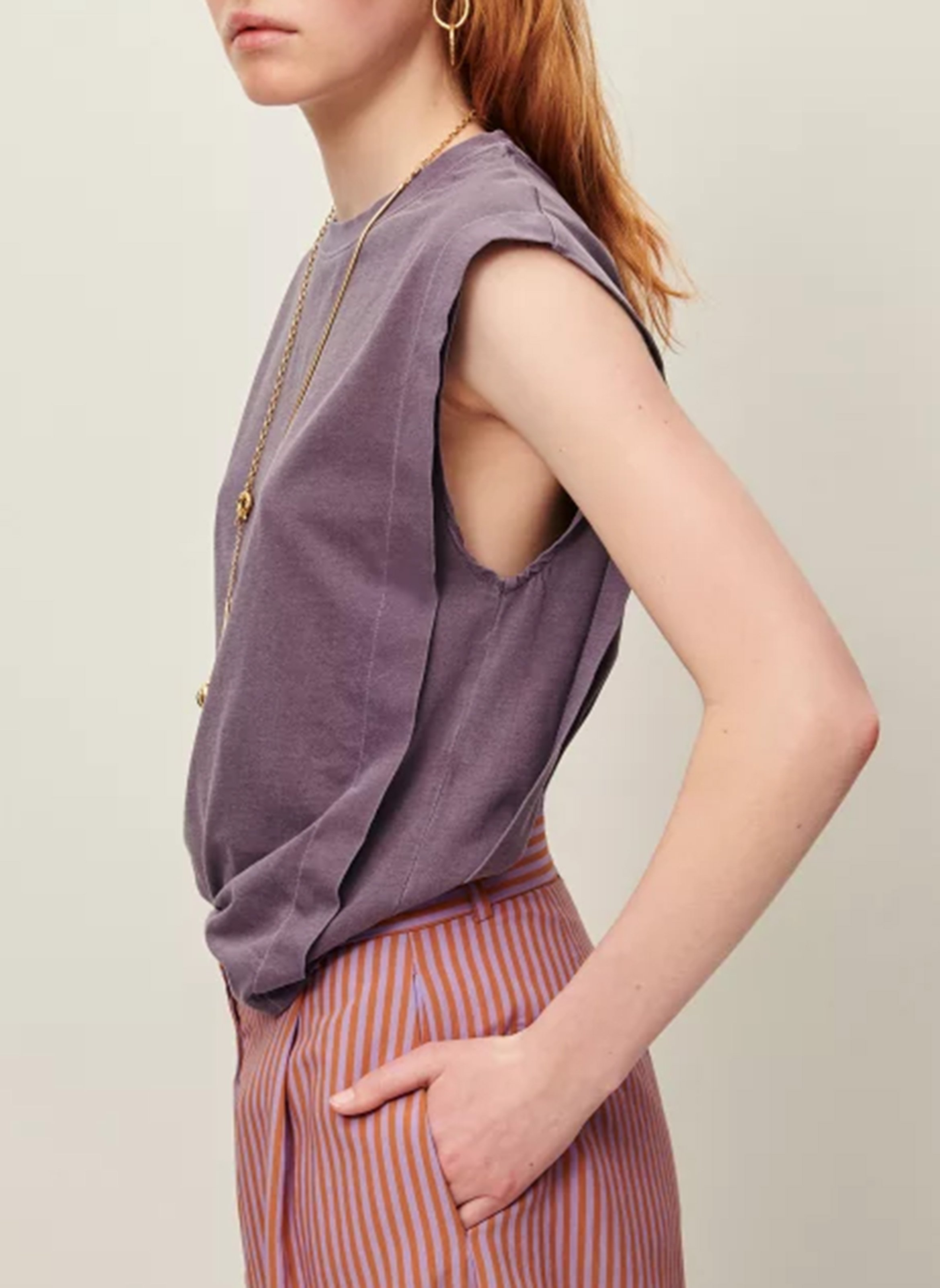 Round-neck cotton T-shirt SESSUN Beige
