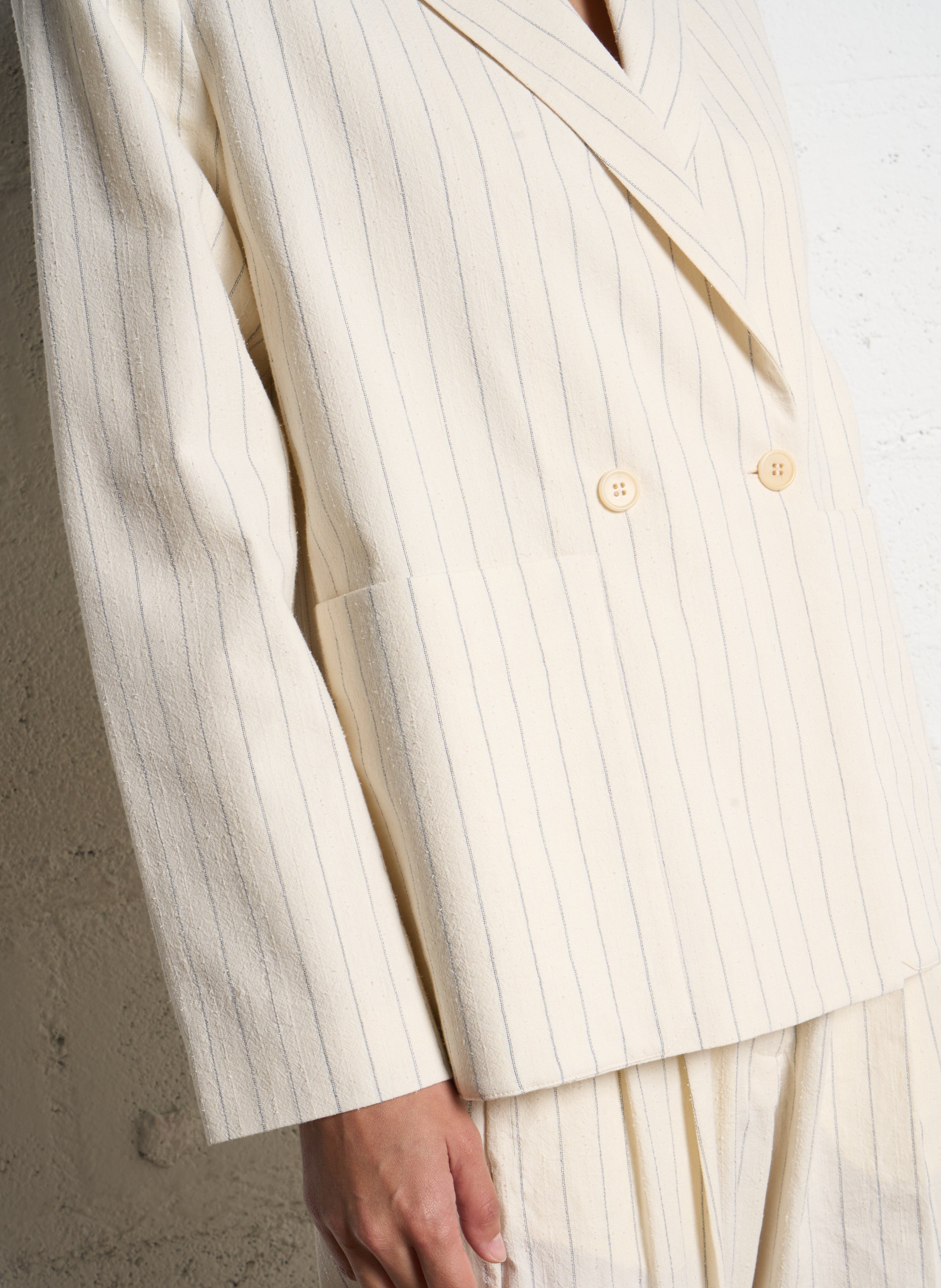 Oversized striped cotton blend blazer MASSCOB Multicolored