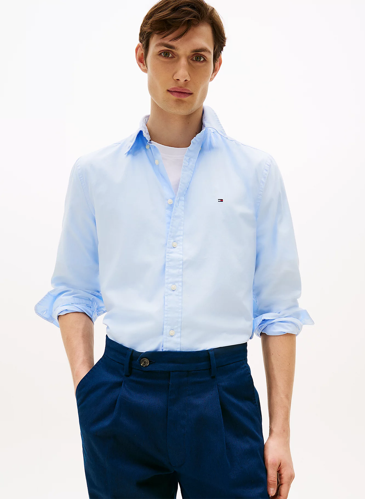 Straight buttoned cotton shirt TOMMY HILFIGER