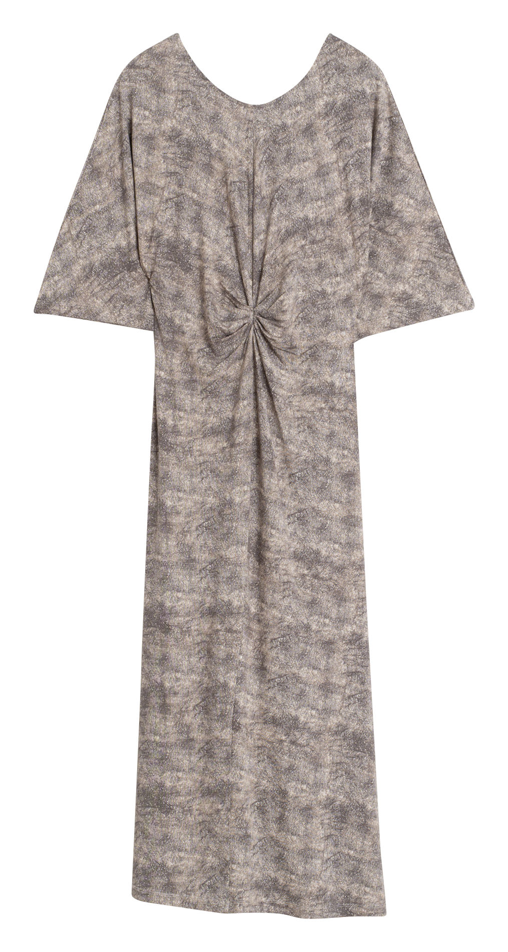 Long fitted round-neck dress INDI & COLD Black