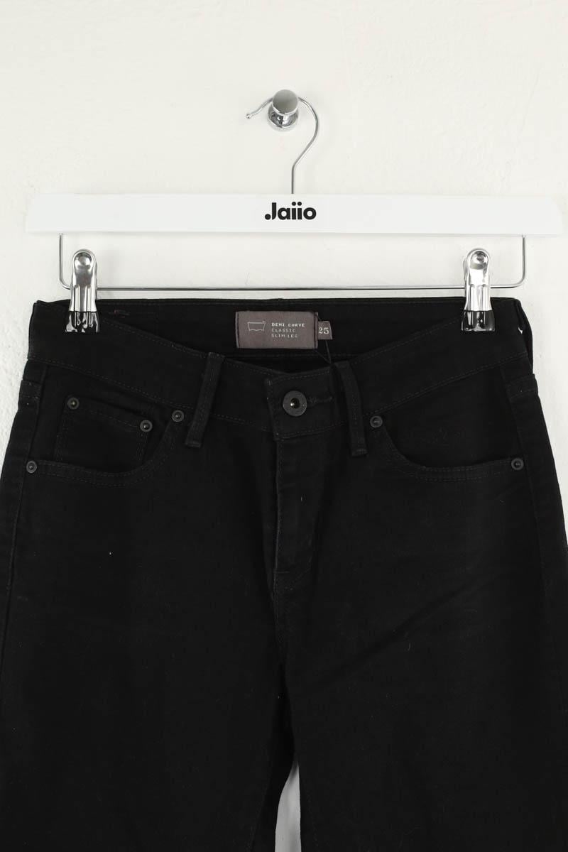 Cotton straight jeans LEVI'S - Seconde main Black