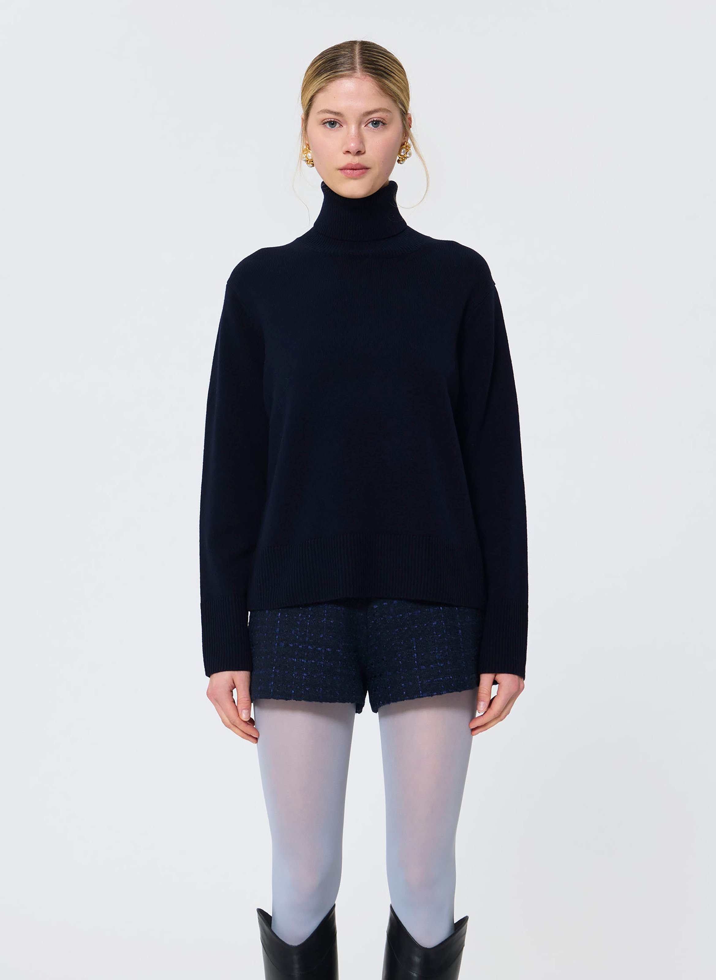 Solid wool turtleneck sweater TARA JARMON