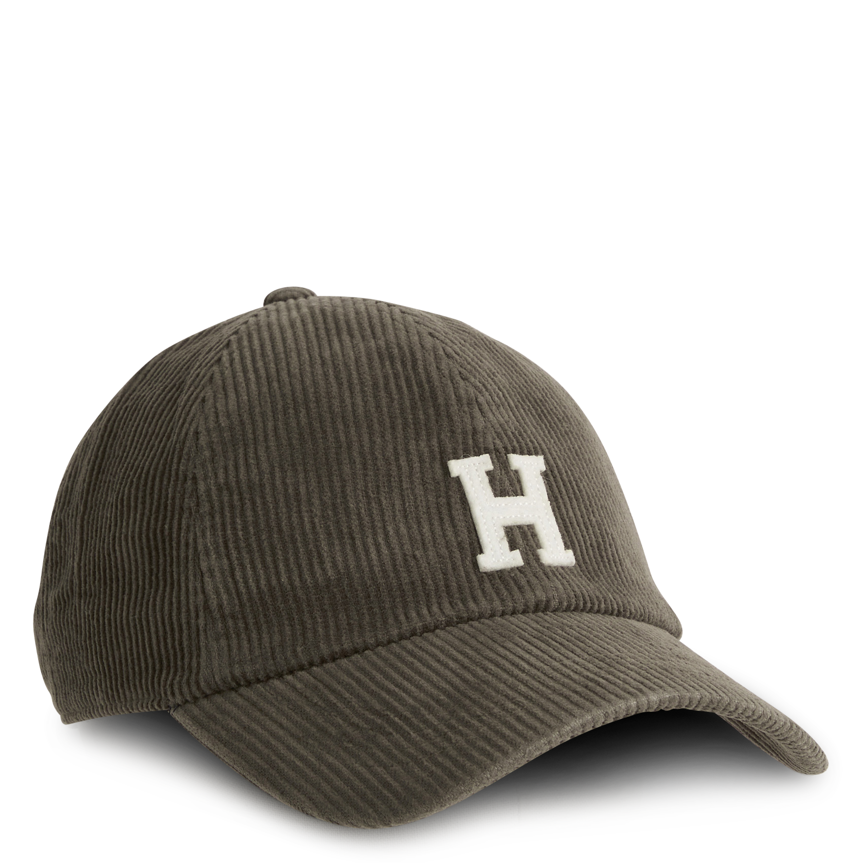 Ribbed cotton velvet cap HARTFORD Green
