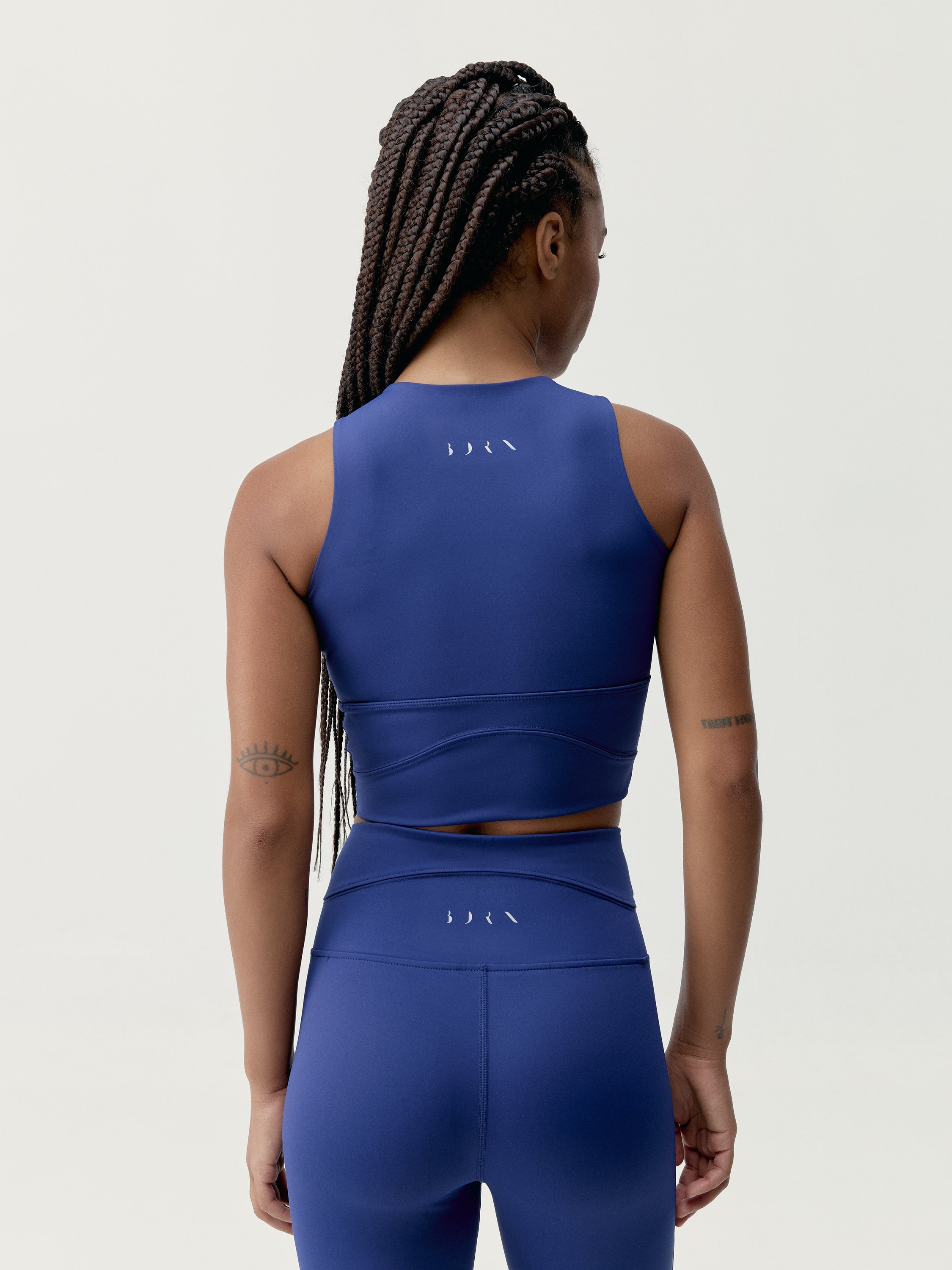 Seamless sport bra with removable padding BORN LIVING YOGA Blue