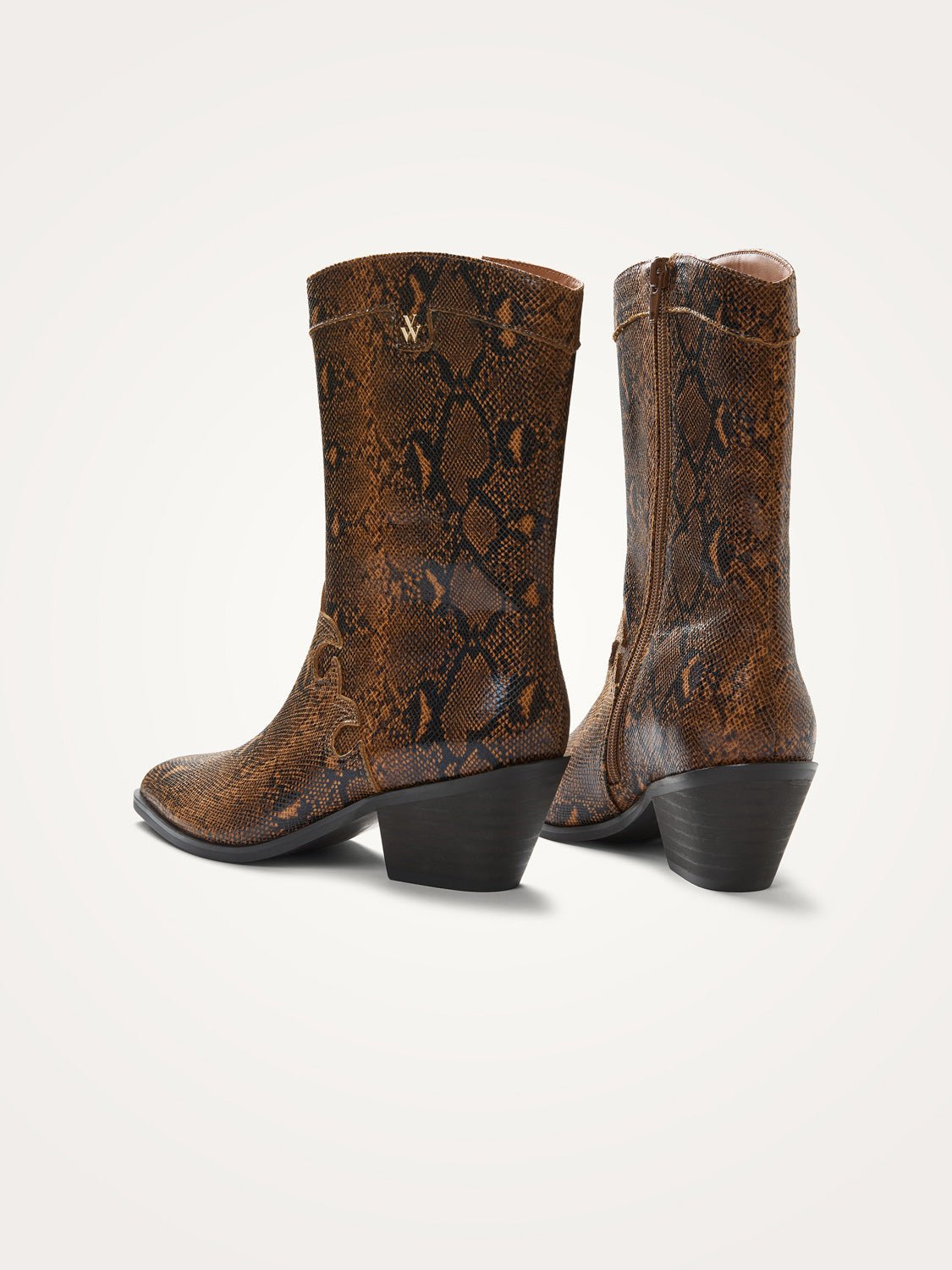 High cowboy boots VANESSA WU Beige