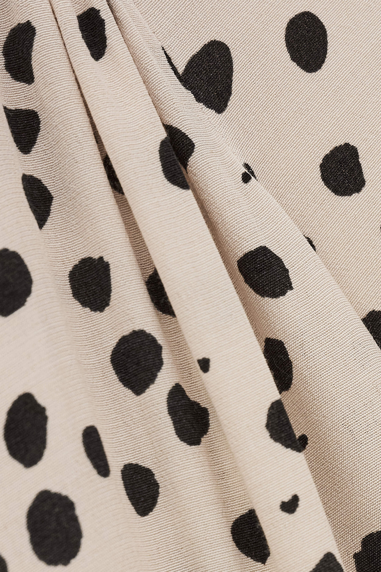 Robe longue col V à pois BA&SH Beige