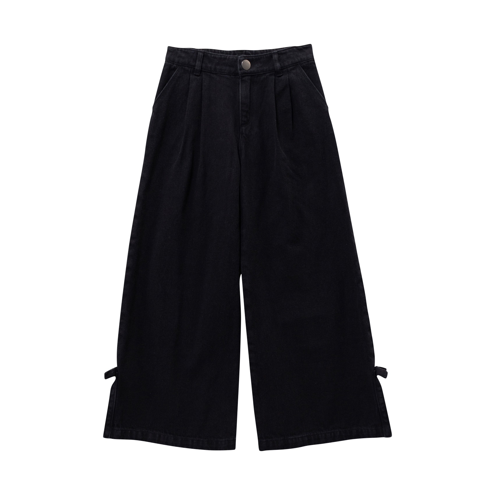Jean large noeuds avec ceinture paielletée IKKS JUNIOR Noir