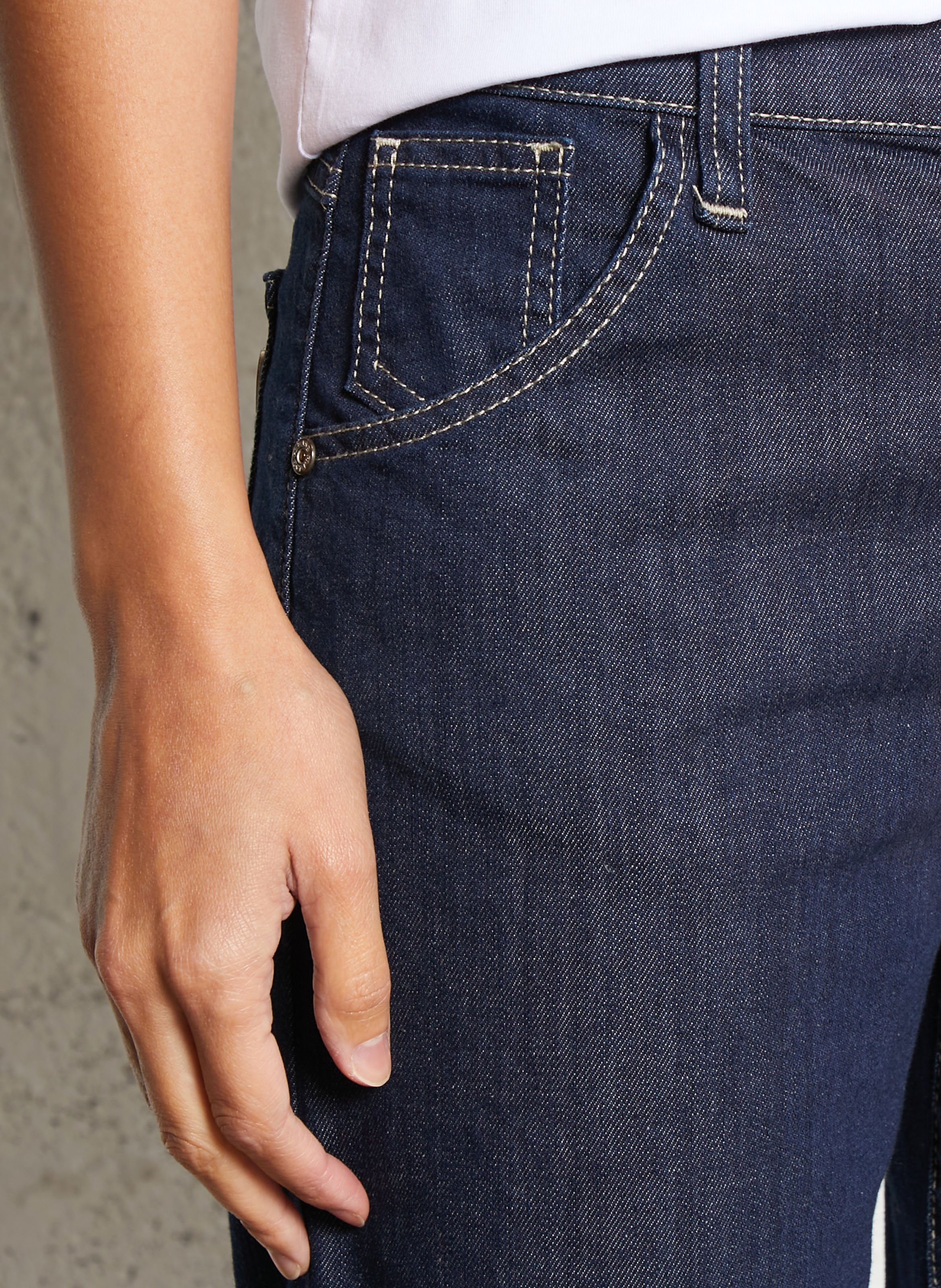 Jean droit en coton mélangé PLEASE Bleu