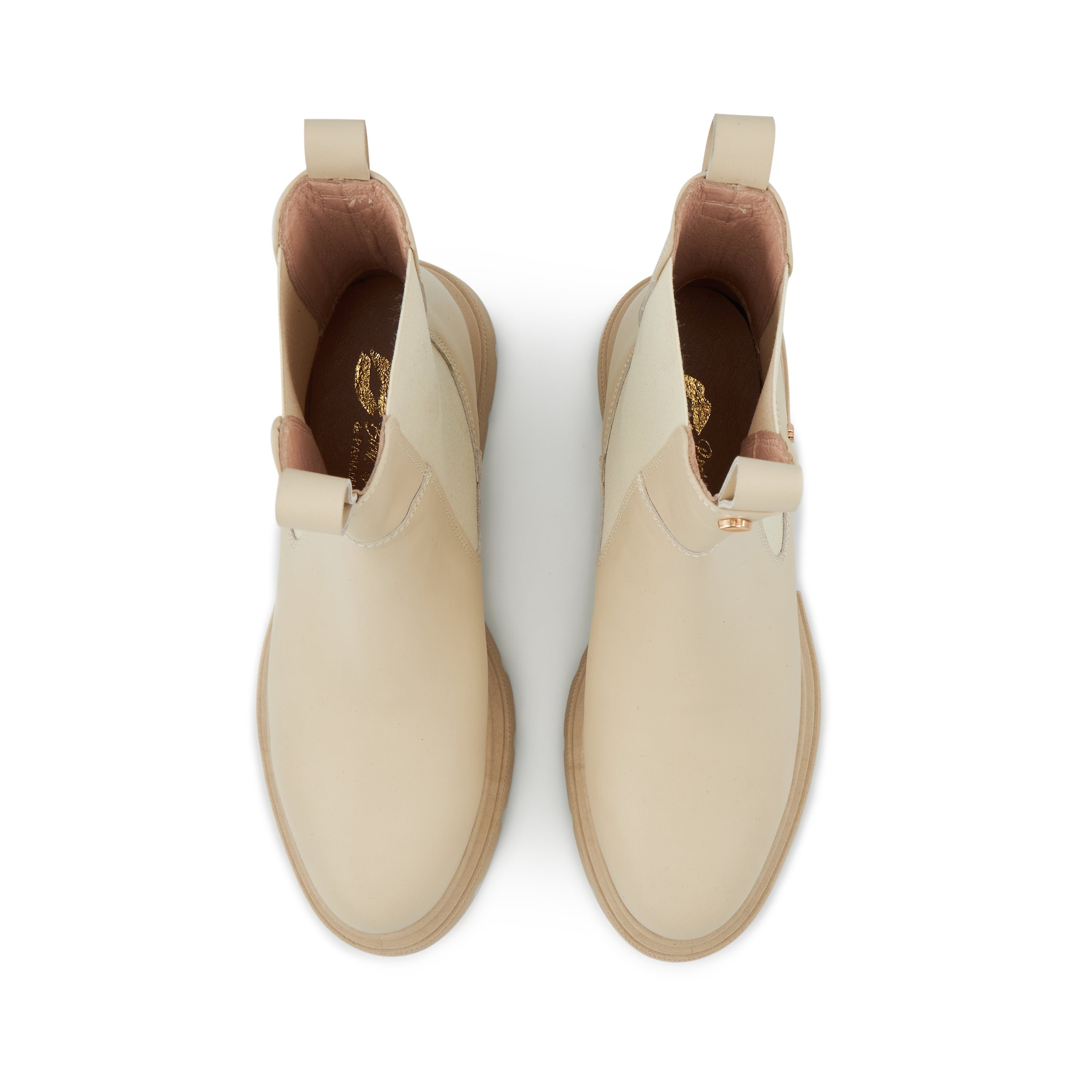 Leather Patti BONS BAISERS PARIS Beige