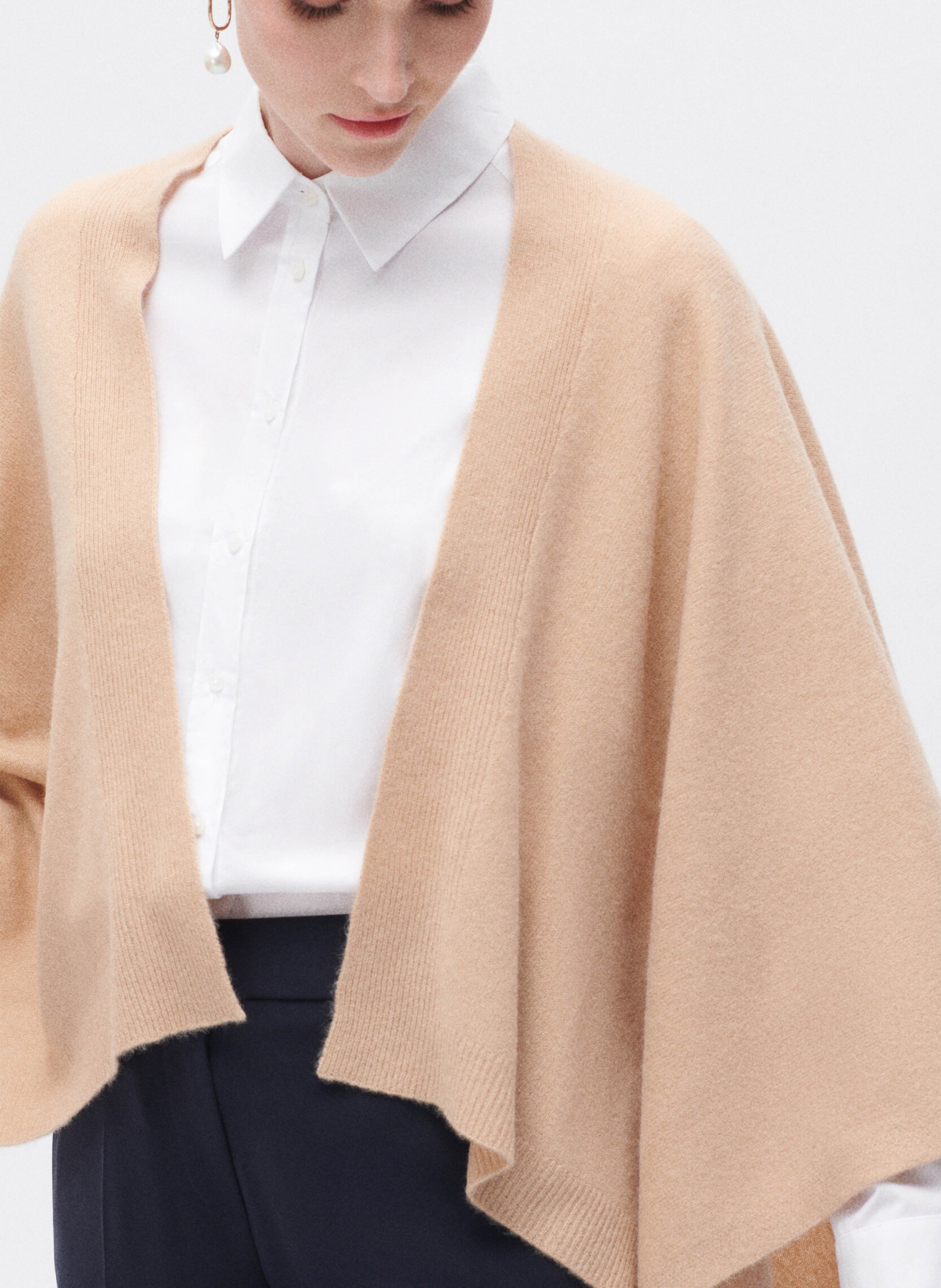 Cape van kasjmier CAROLL Bruin