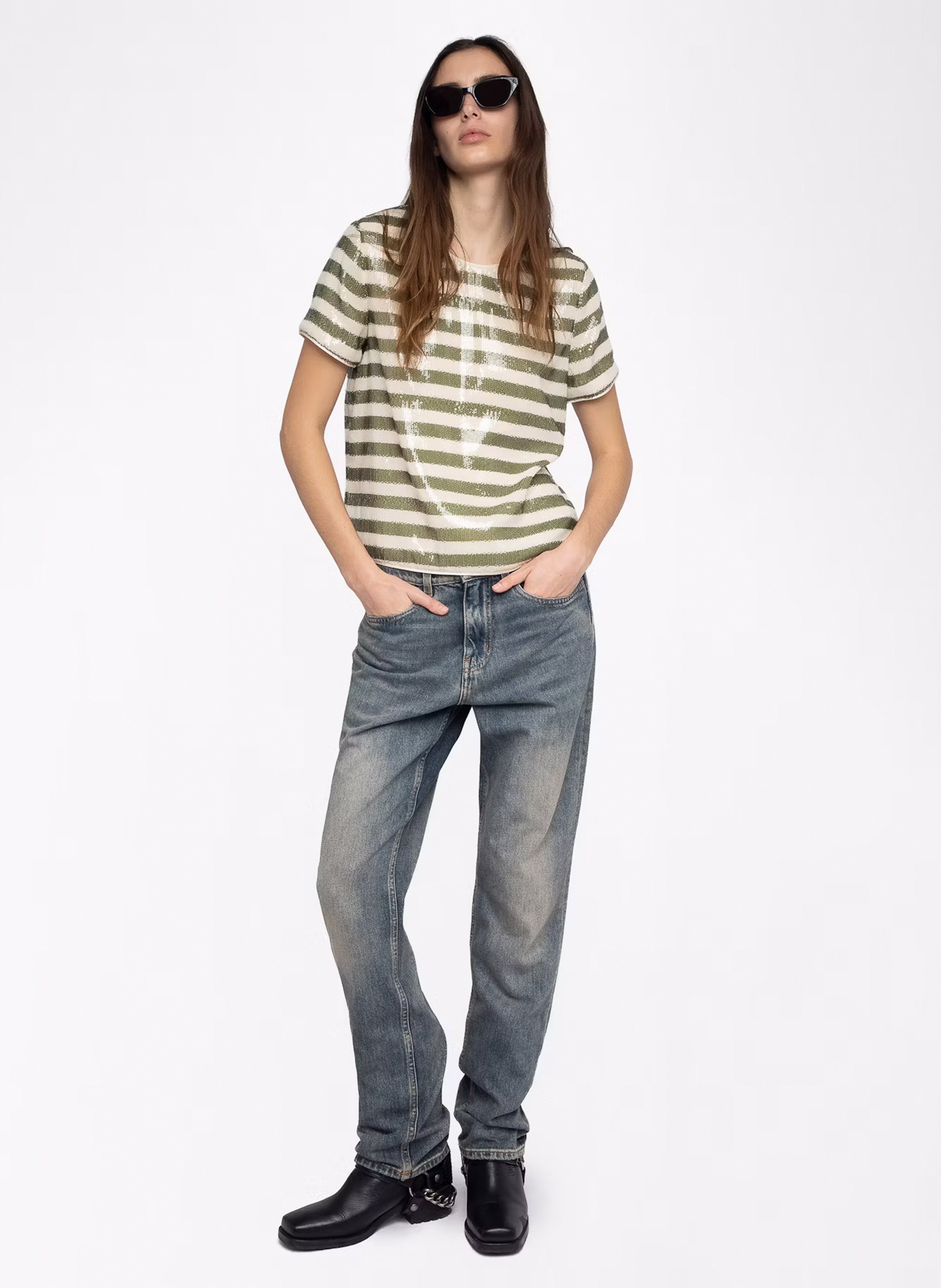 Gret top with sequins ZADIG&VOLTAIRE Green