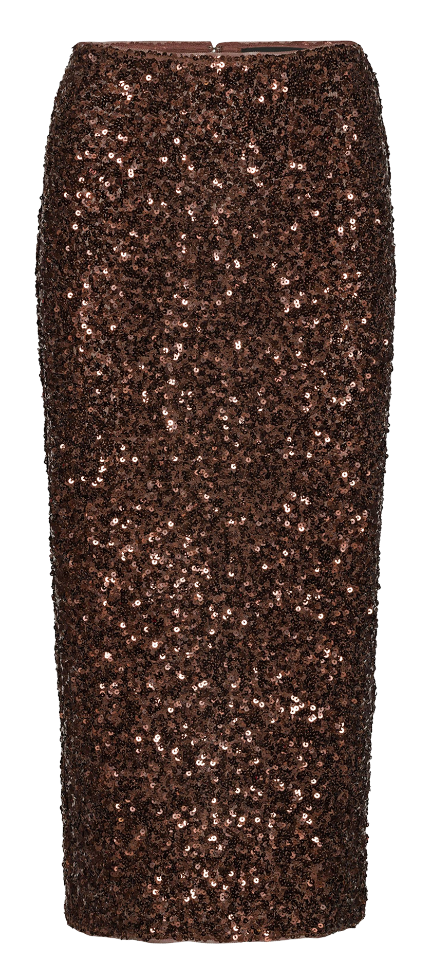 Jupe midi à sequins ROTATE Marron