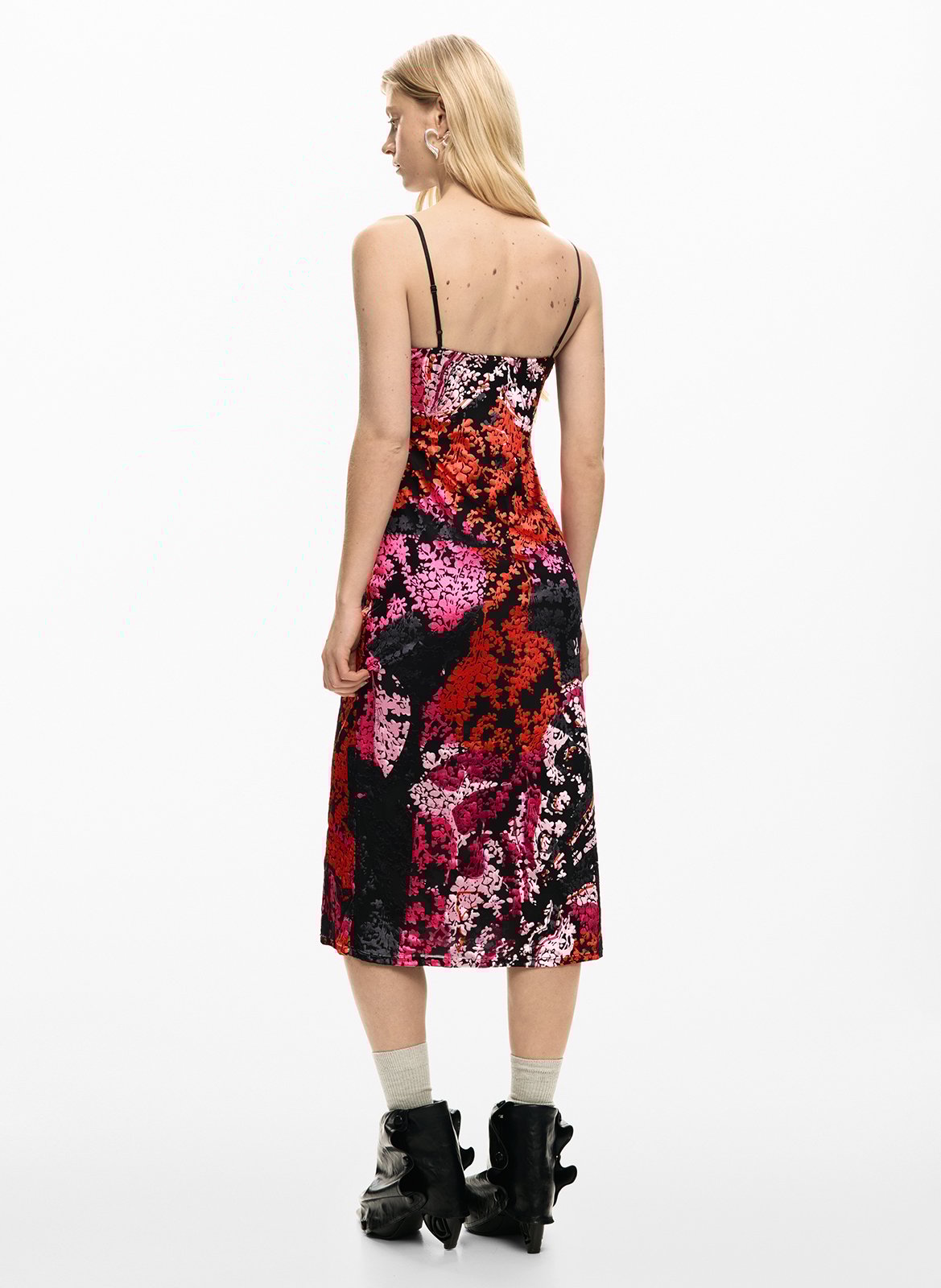 Midi-Kleid 2-in-1 mit Print DESIGUAL Schwarz