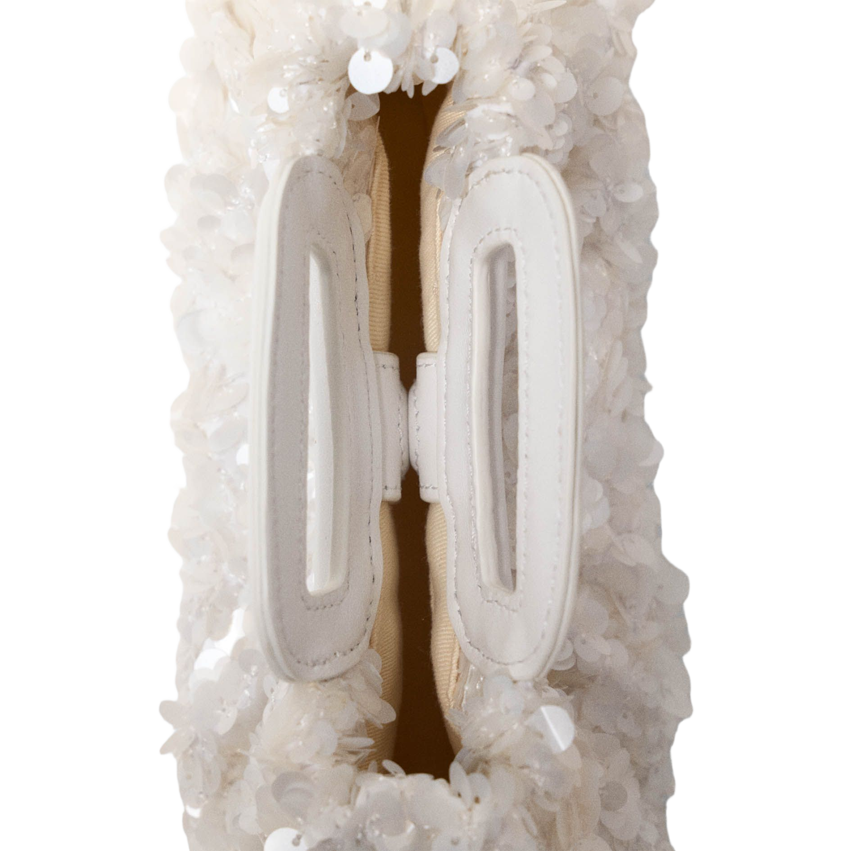 Schoudertas met lovertjes MAJE Wit