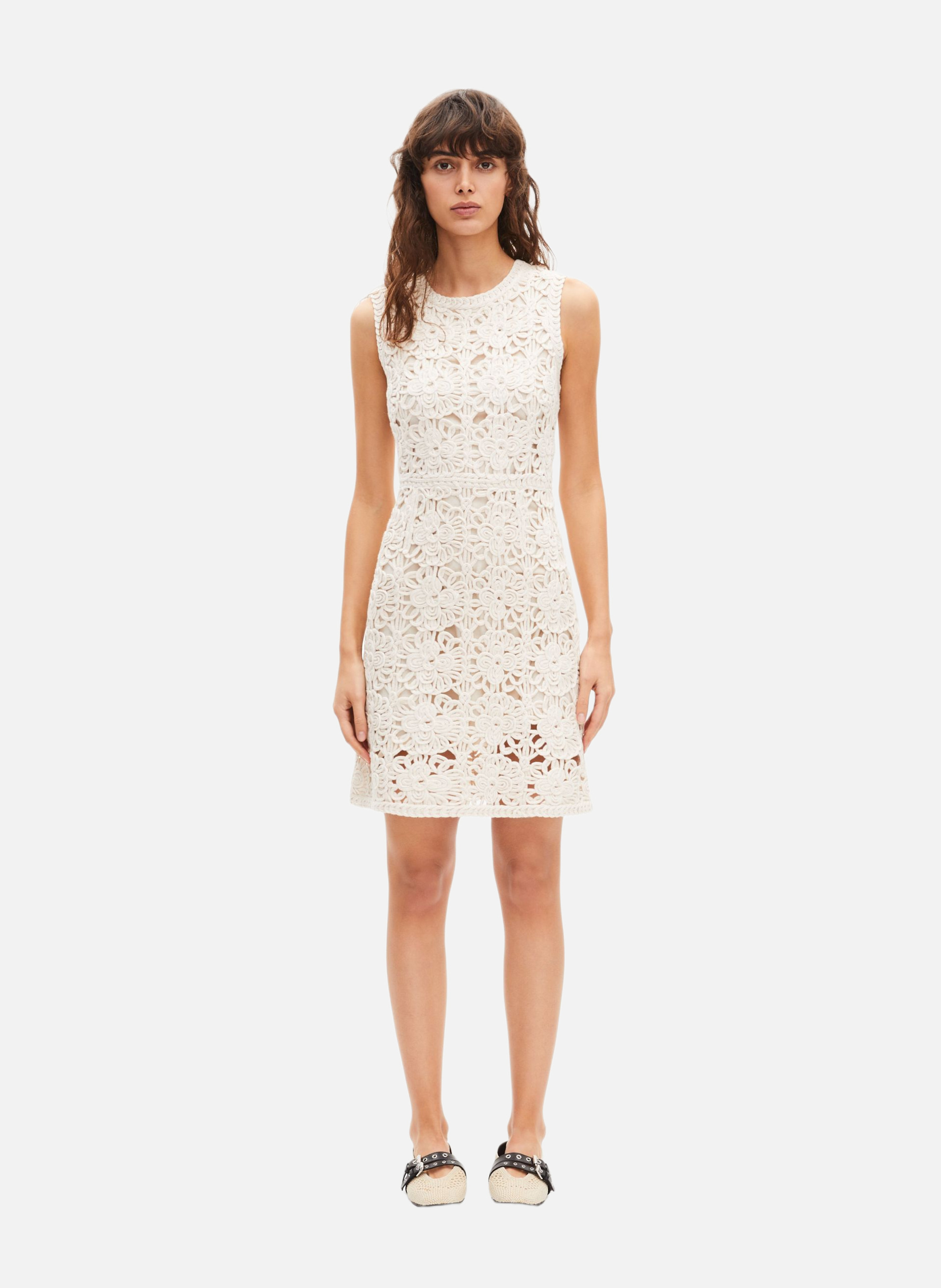 Short crochet dress THE KOOPLES Beige