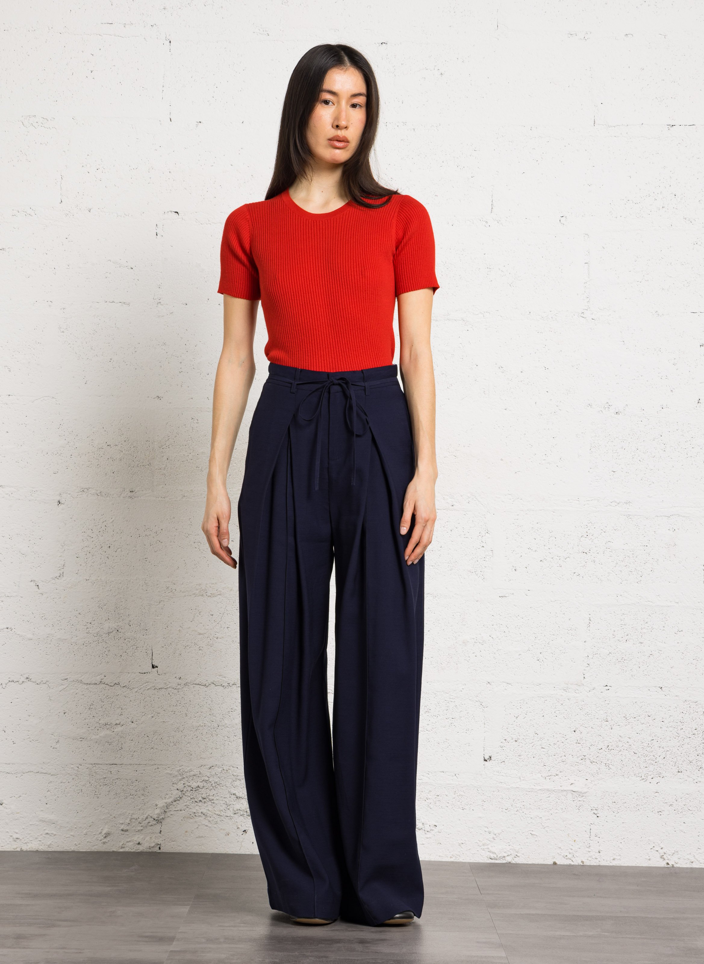 Pull moulant en coton mélangé HARTFORD Rouge