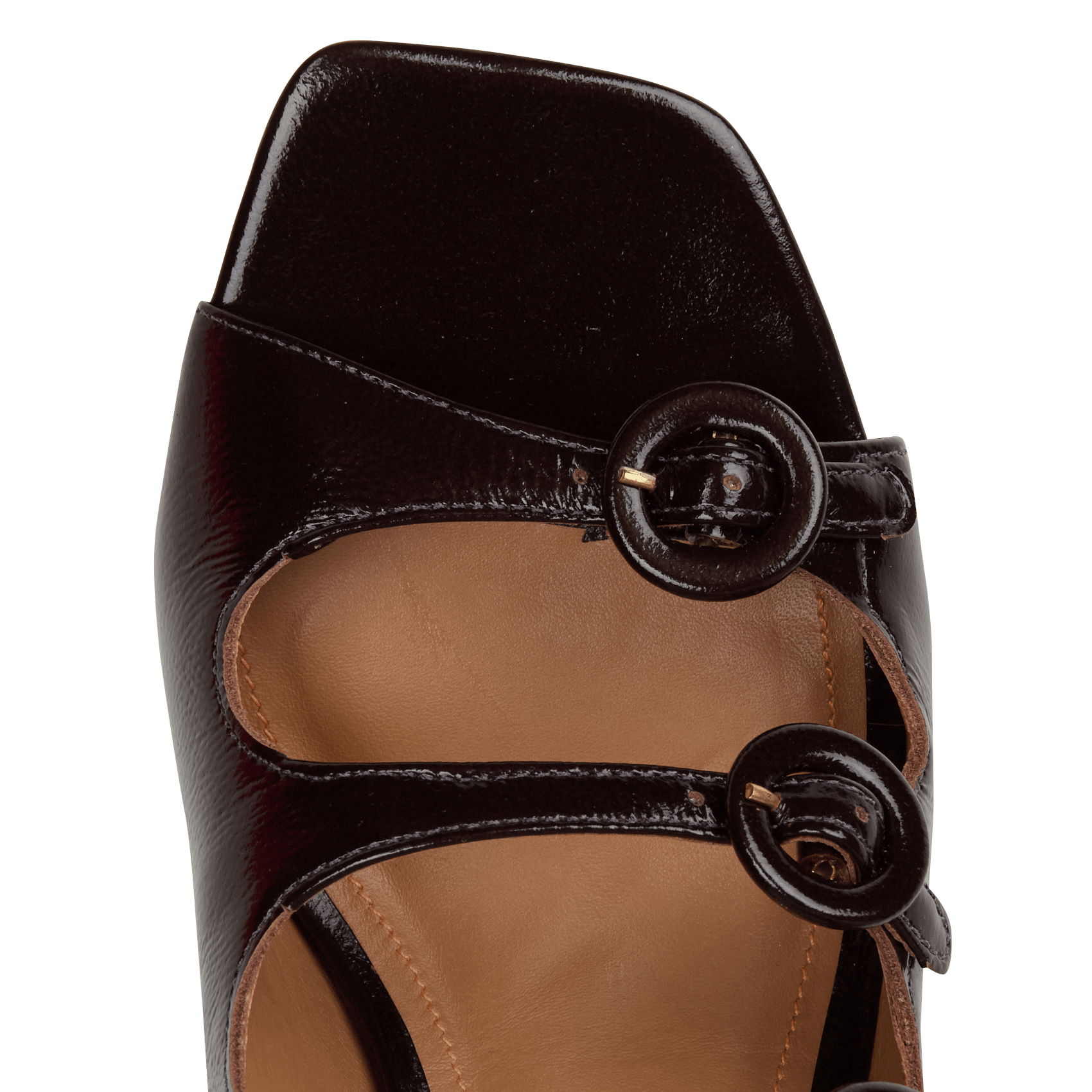 Lackleder-Sandalen mit Absätzen JB MARTIN Braun