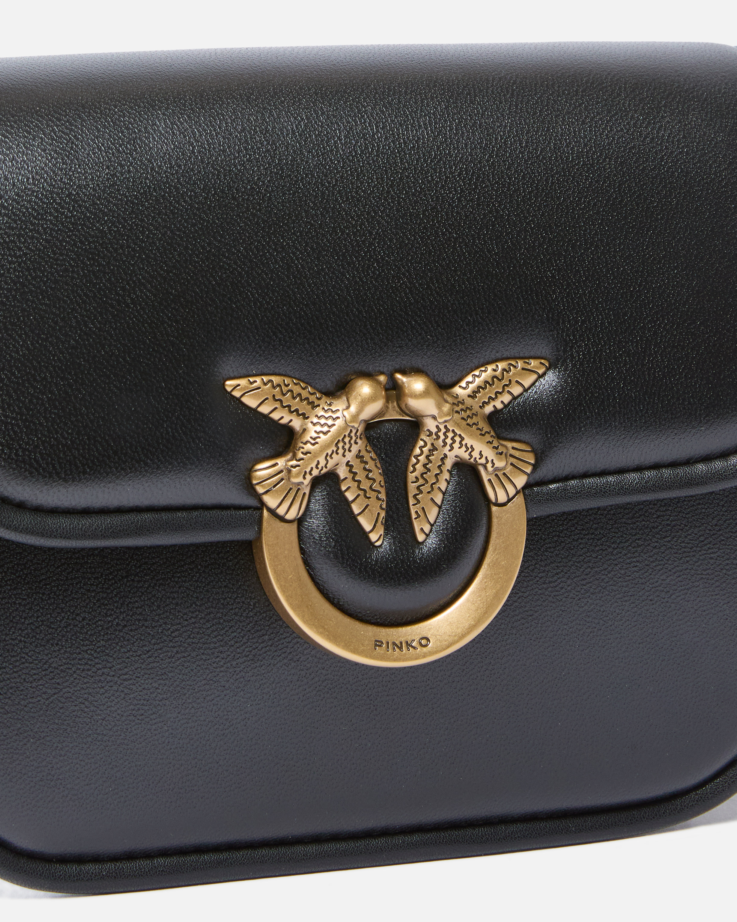 Sac moyen à épaule love bag box en cuir nappa PINKO Noir