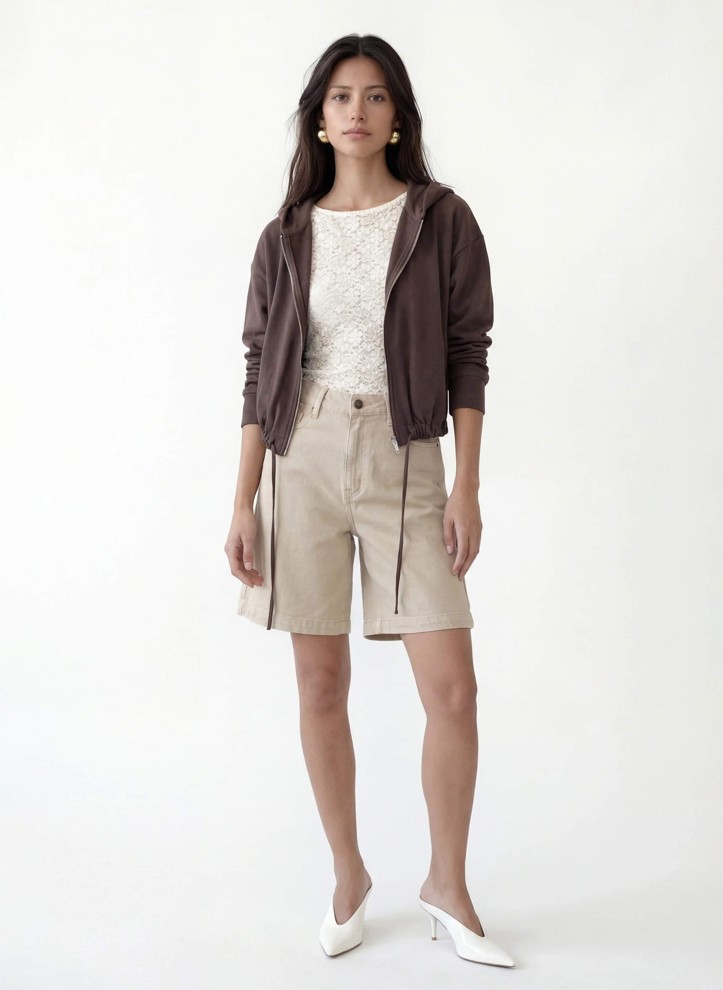 Round-neck cardigan KOOKAI Brown