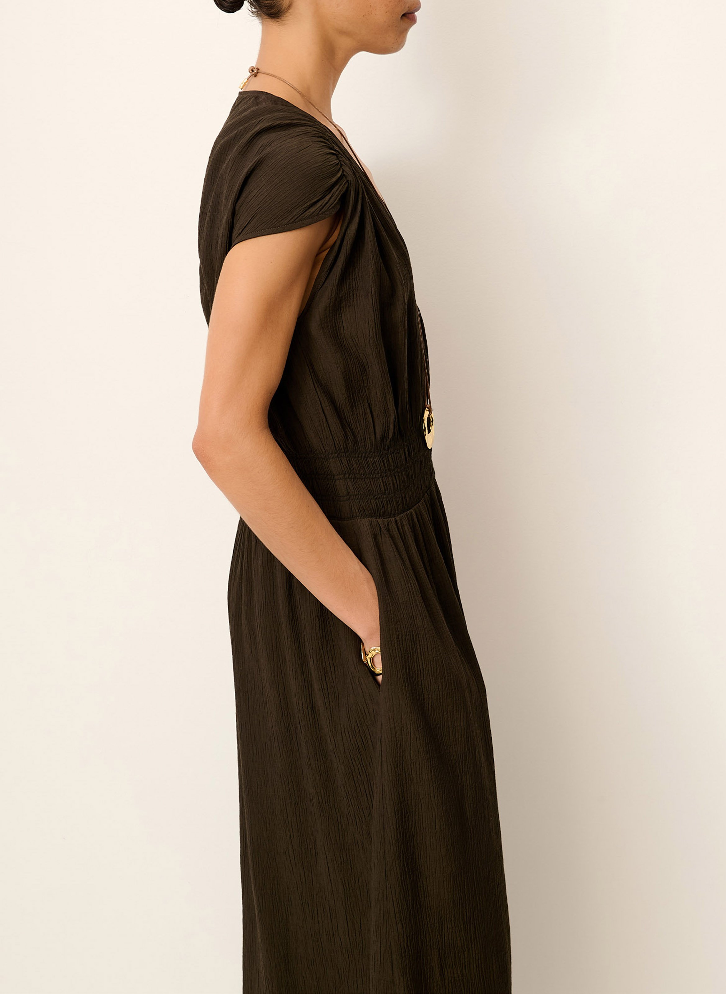 Gerade geschnittenes Hemdkleid SESSUN Braun