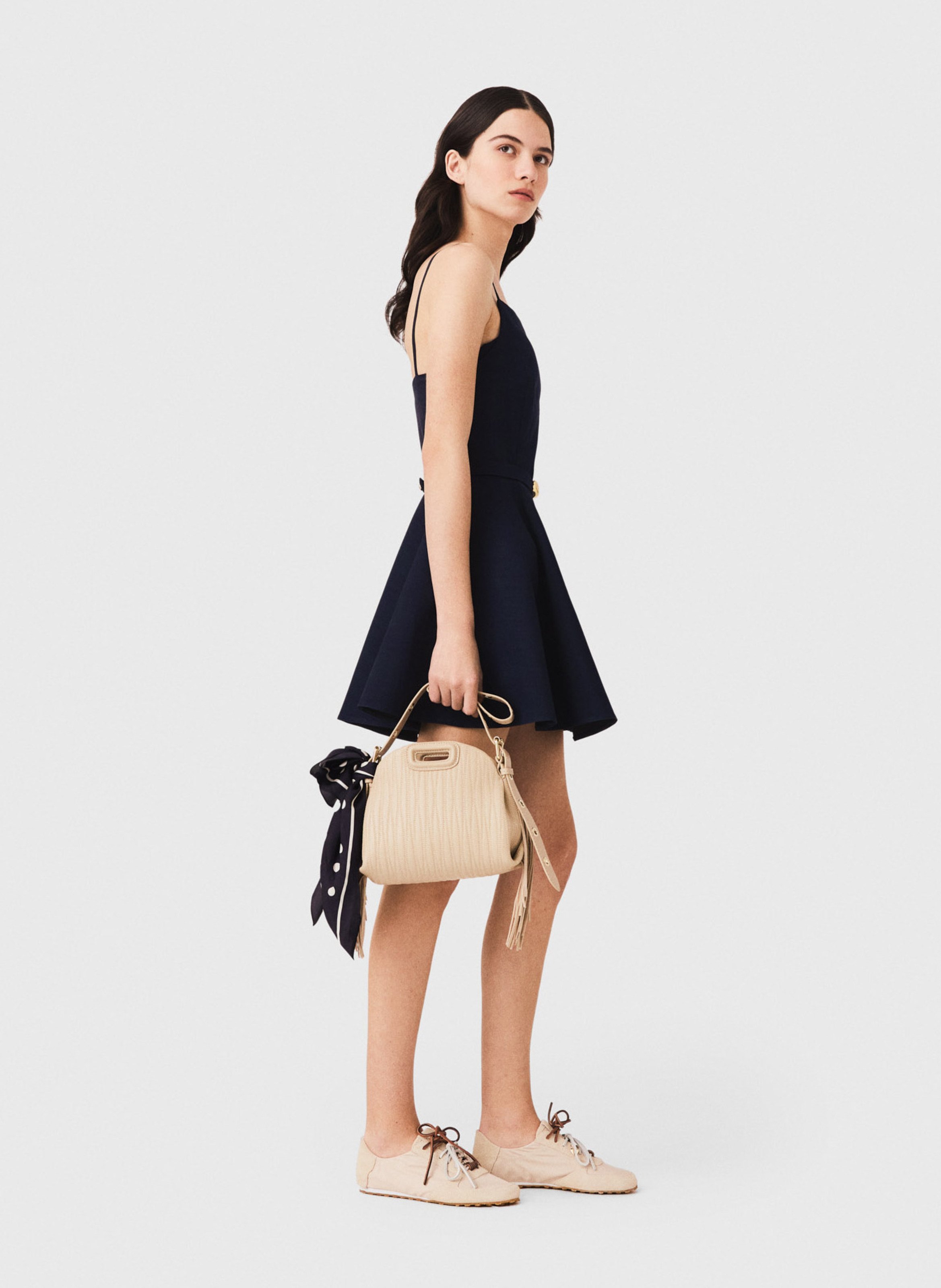 Robe courte col droit MAJE Bleu