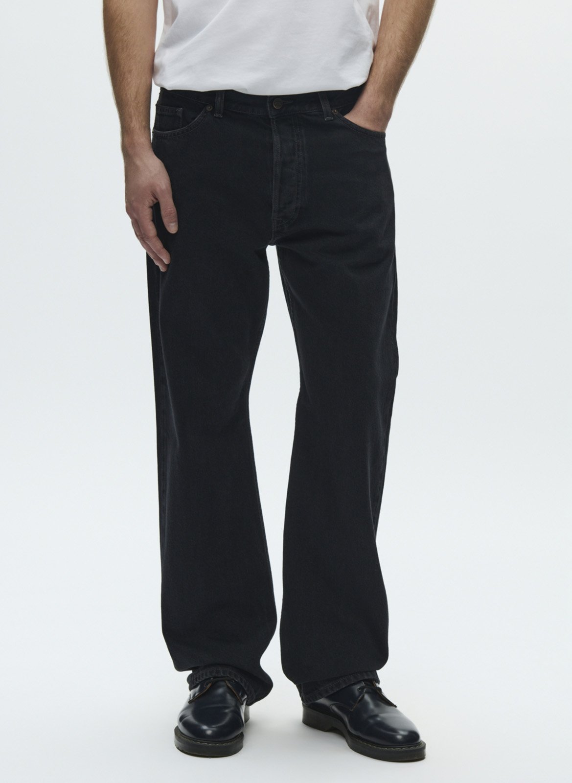 Jean droit en coton bio WOOD WOOD Noir